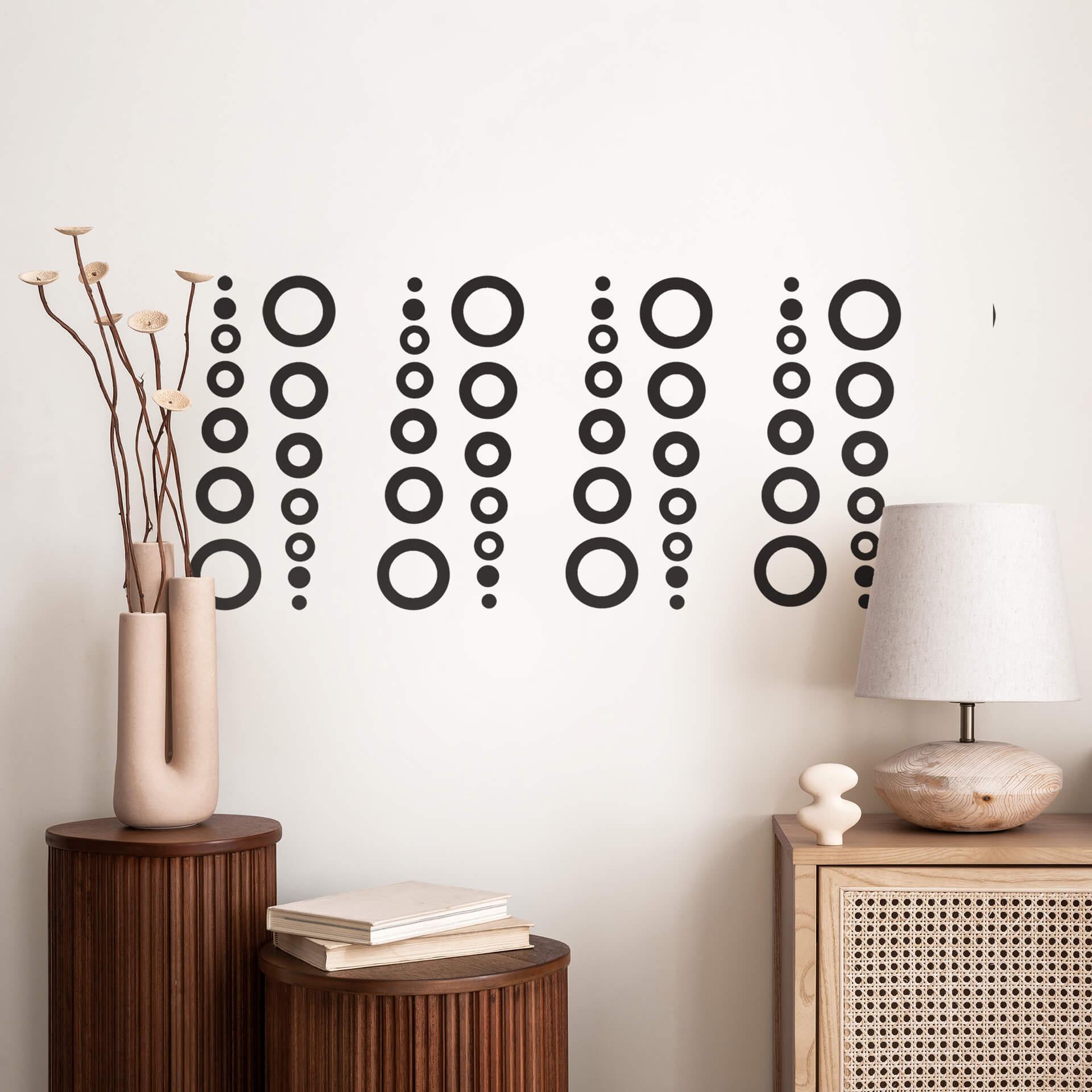 Wallsticker - Cirkel Rækker