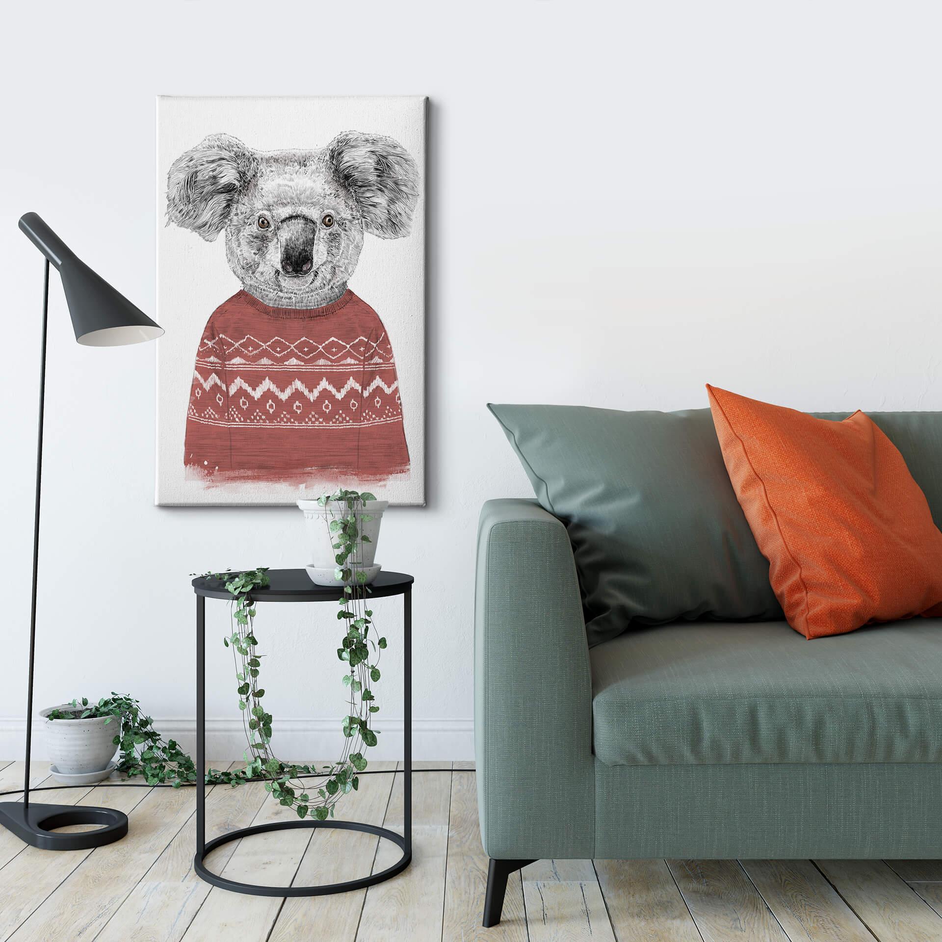 Canvas Solti - Koala in de Winter