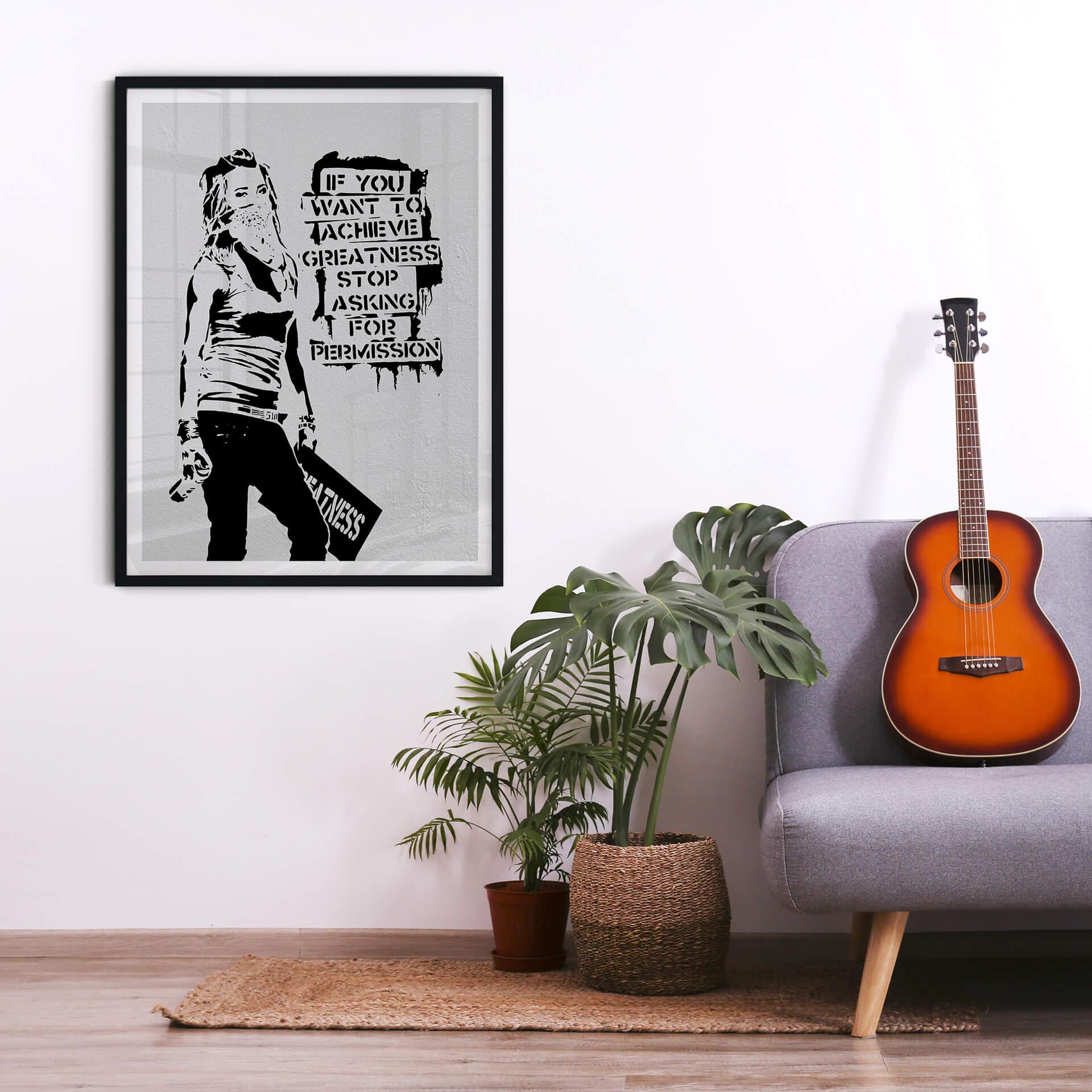 Plakat Banksy - Osiągnij wielkość