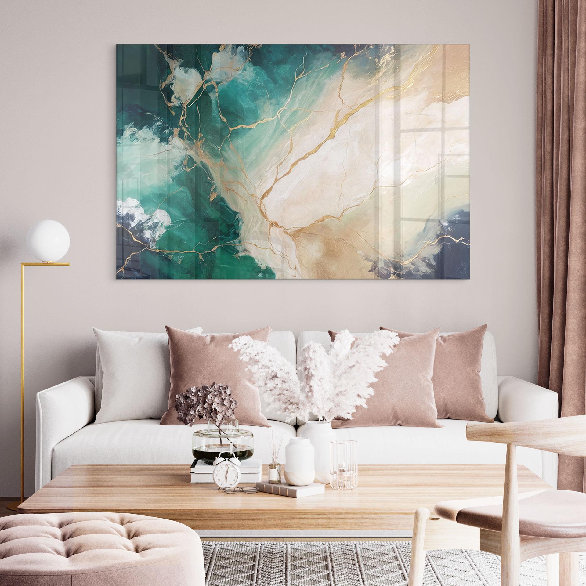 Akrylbillede Elegance of the Ocean - Golden Currents - Alpenglow Workshop