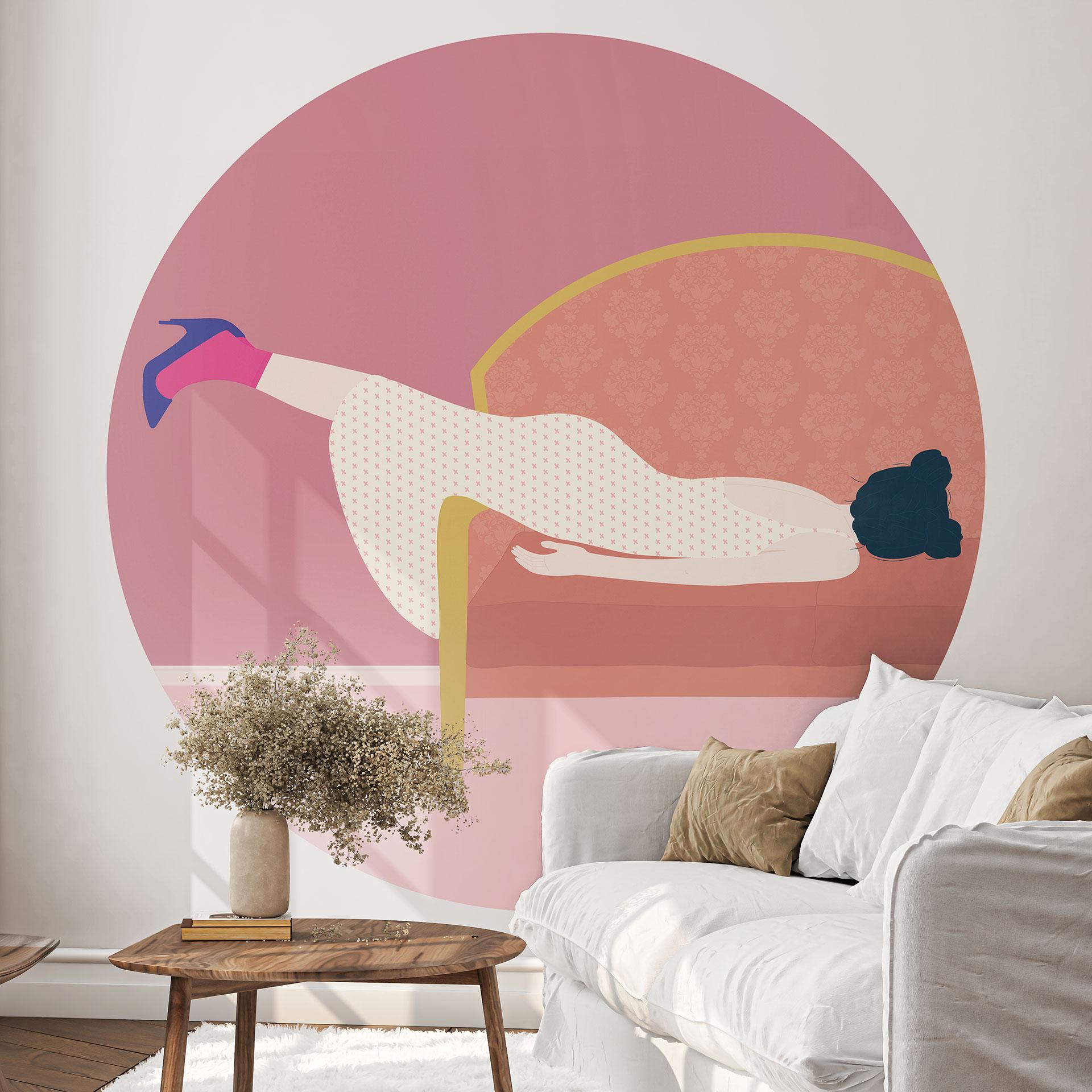 Papier peint Maddies Mood - Jota de jai - Rond