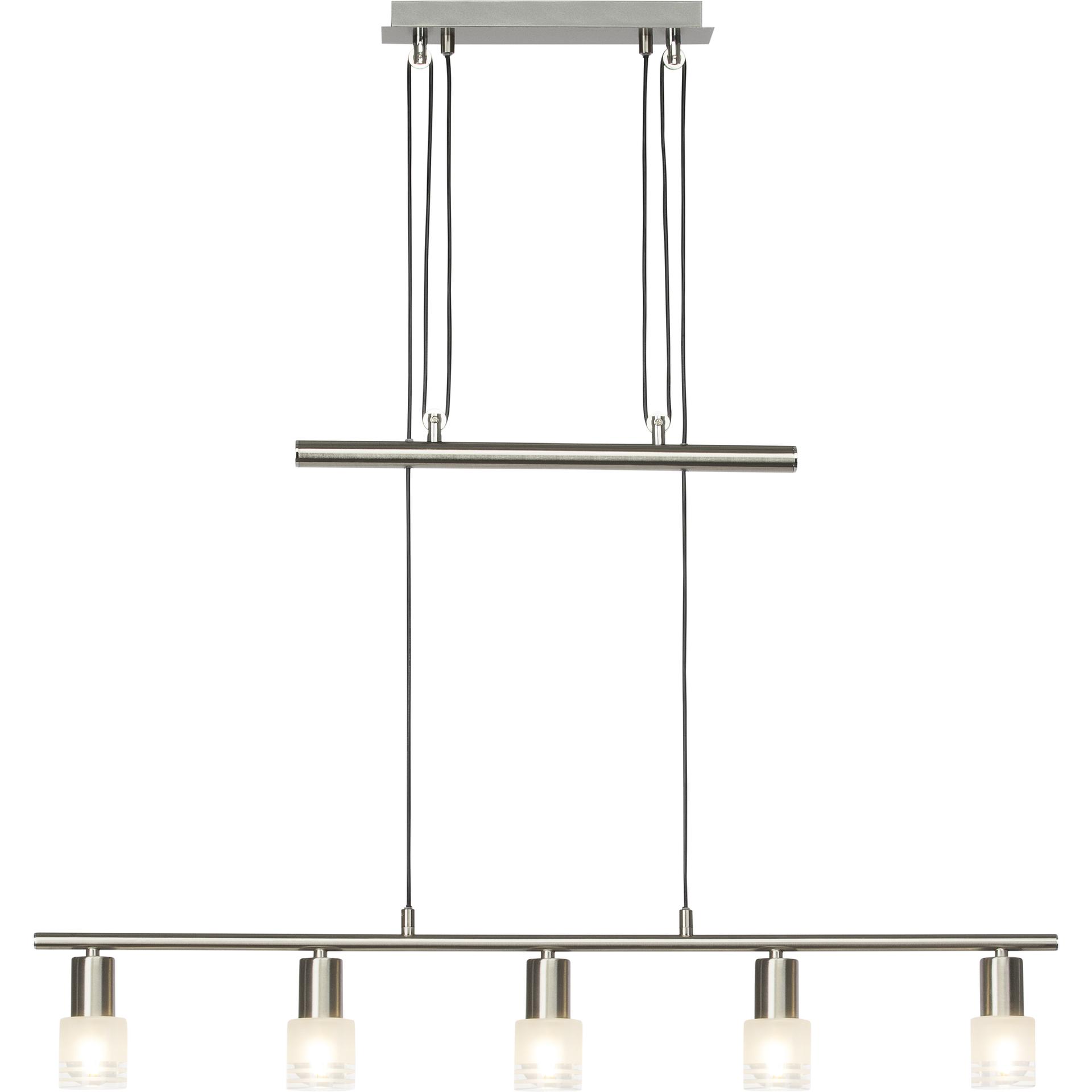 Pendelleuchte Lana, metallic, 4, 173 x 90,5 cm, Glas Pendellampe