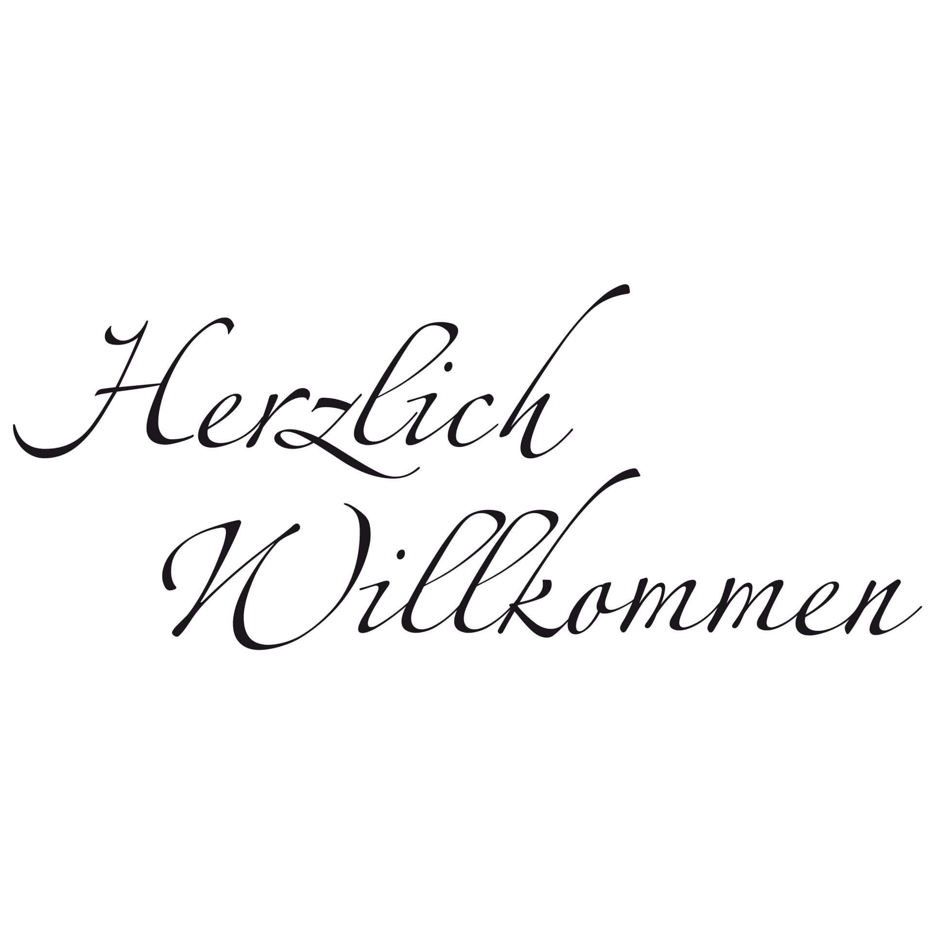 Wallsticker - Herzlich Willkommen 4(2-farver)