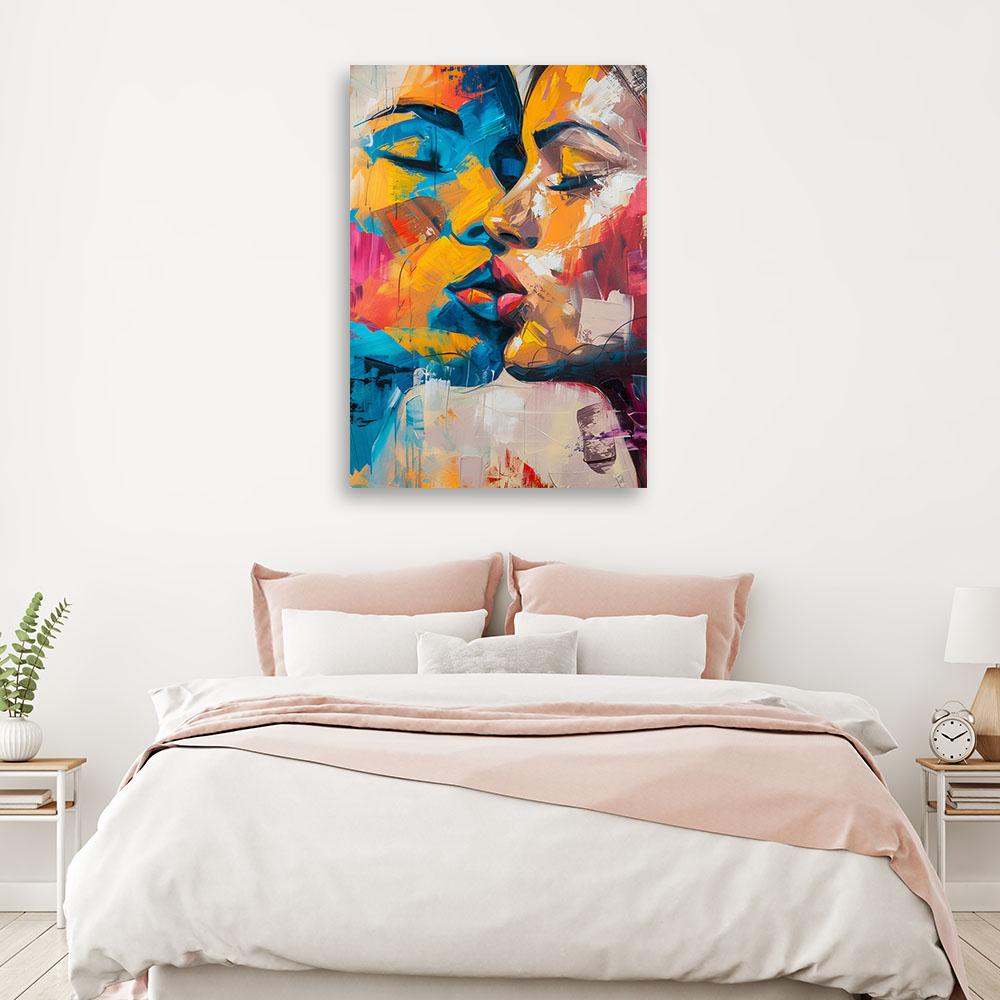 Leinwandbild Liebe Kuss