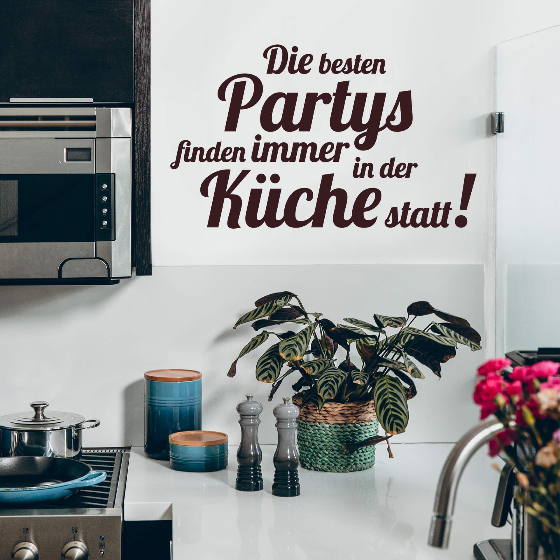 Wandtattoo Die besten Partys…