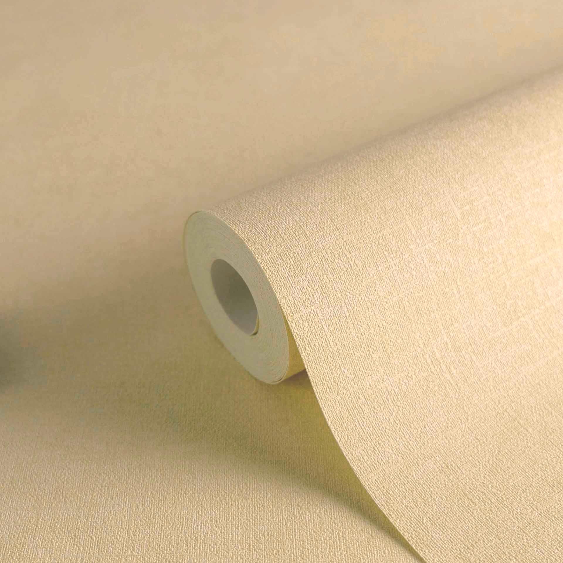 Zandbeige linnen structuurbehang - rustgevend vliesbehang