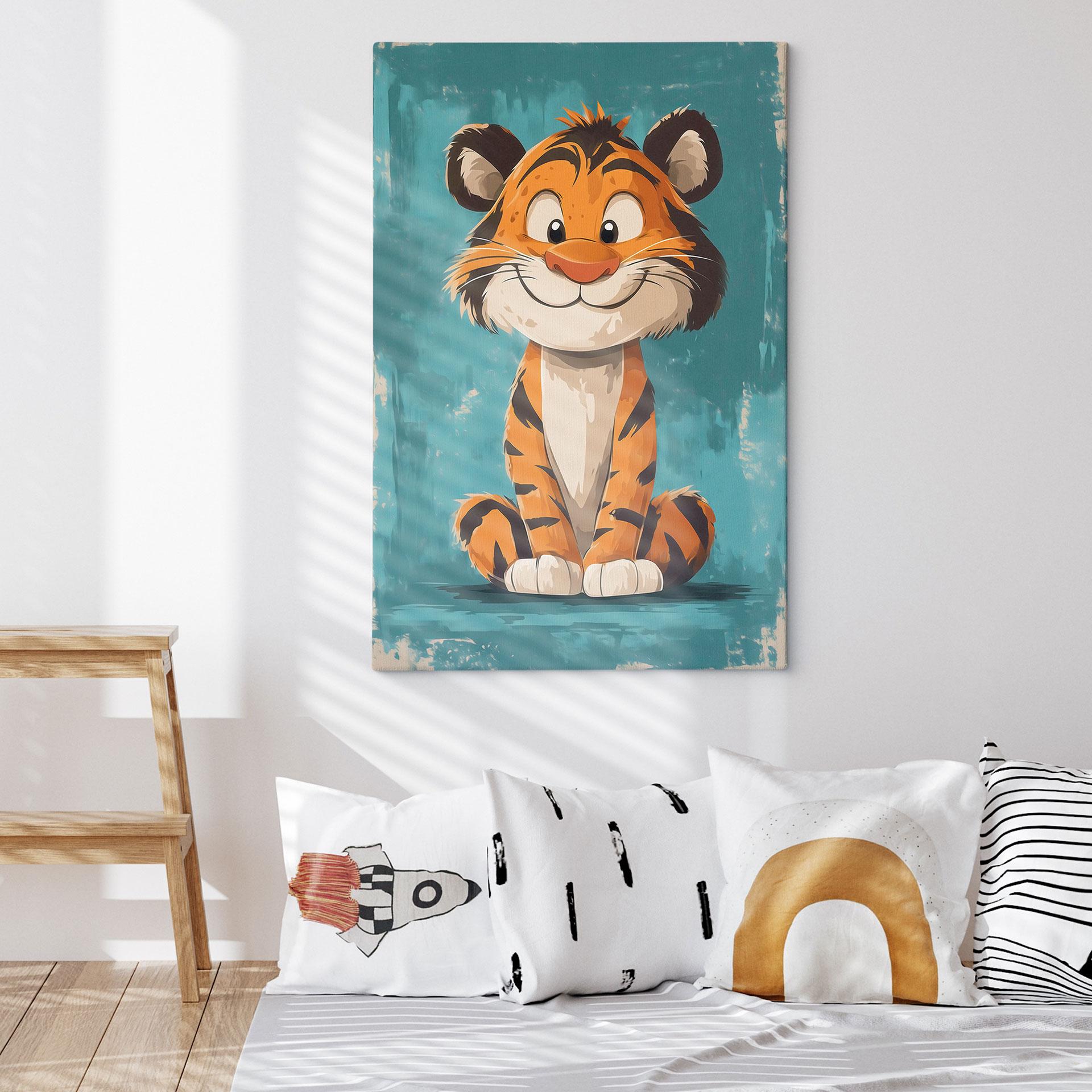 Canvas schilderij Gelukkig tijgerwelpje - Magnusson