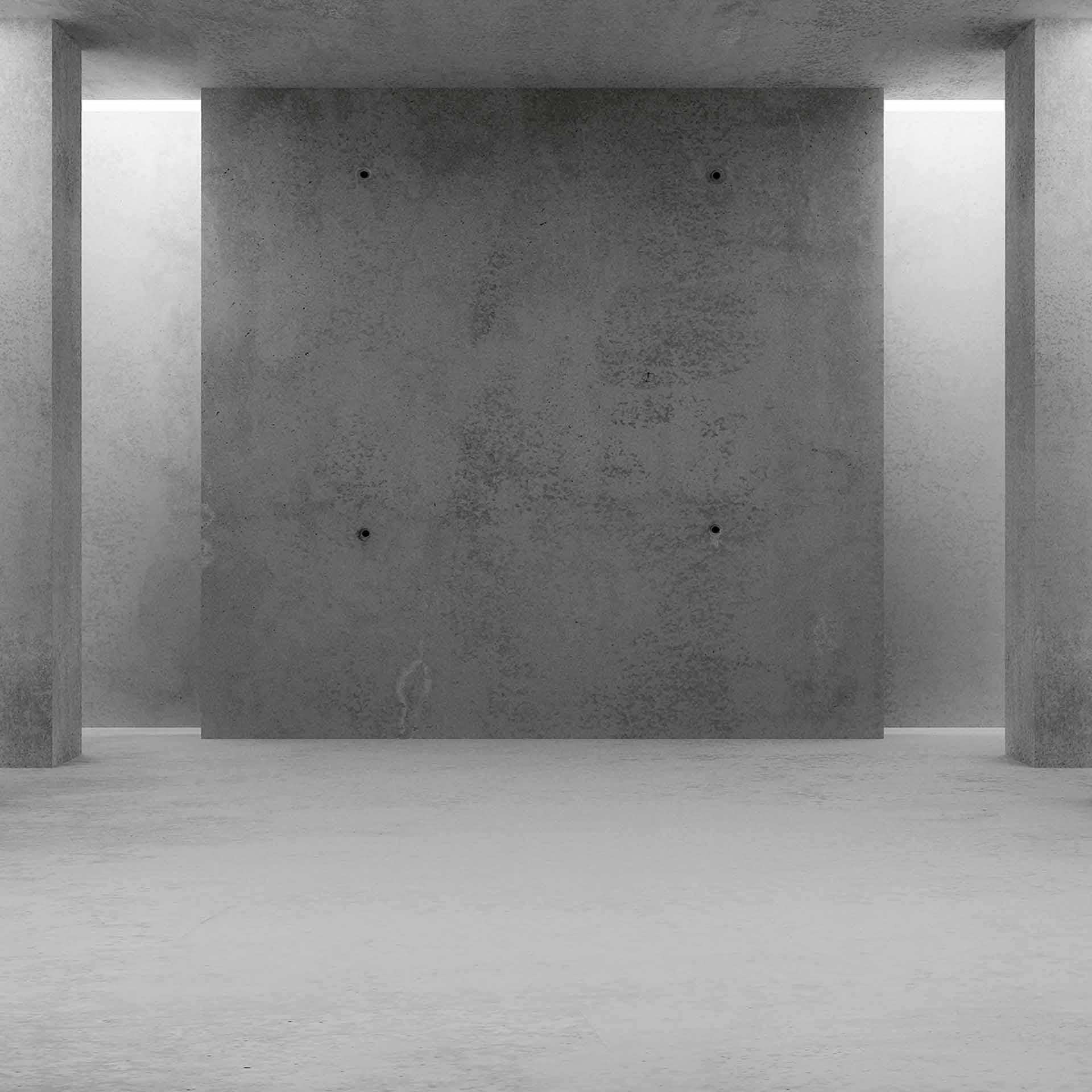 Betonlook GreyCoridor behang in grijs zwart - vliesbehang Designwalls 2 - 2,55 x 3,5 m