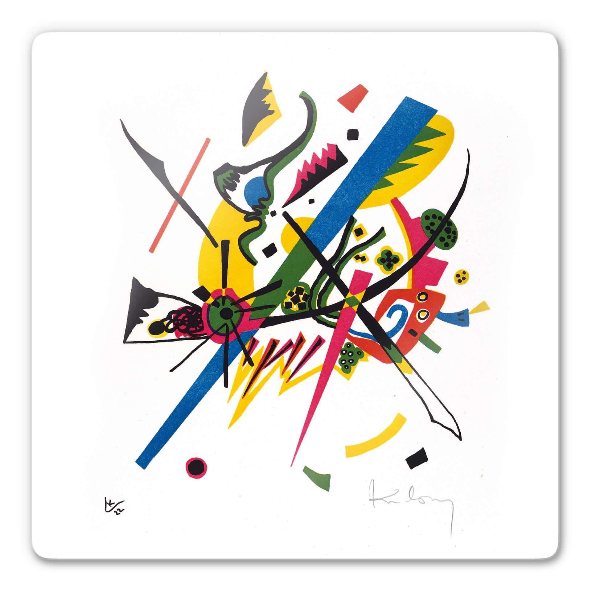 Glasschilderij Kandinsky – Kleine Wereld 1