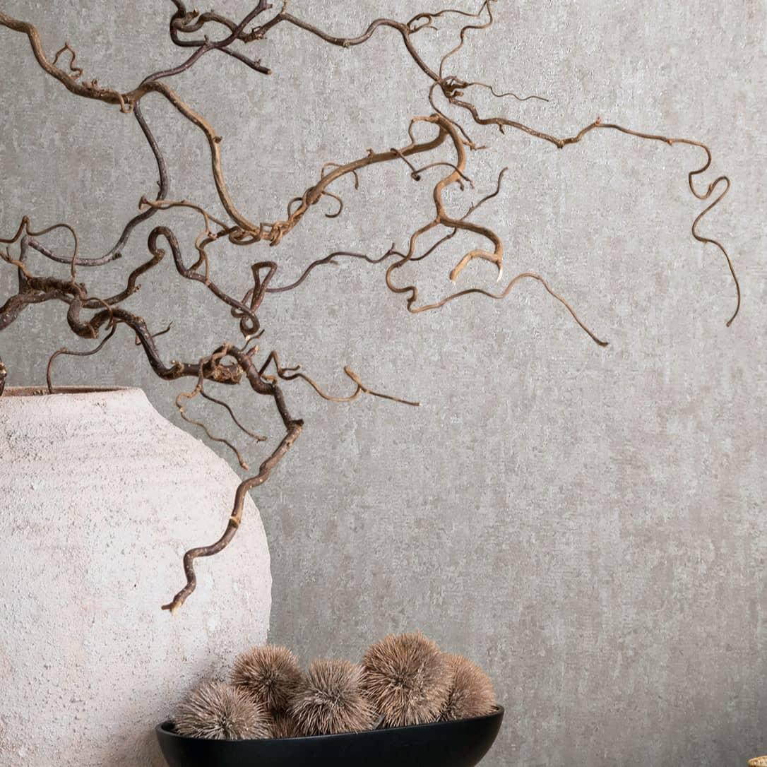 Non-woven tapet med mat, lys struktur grå betonlook