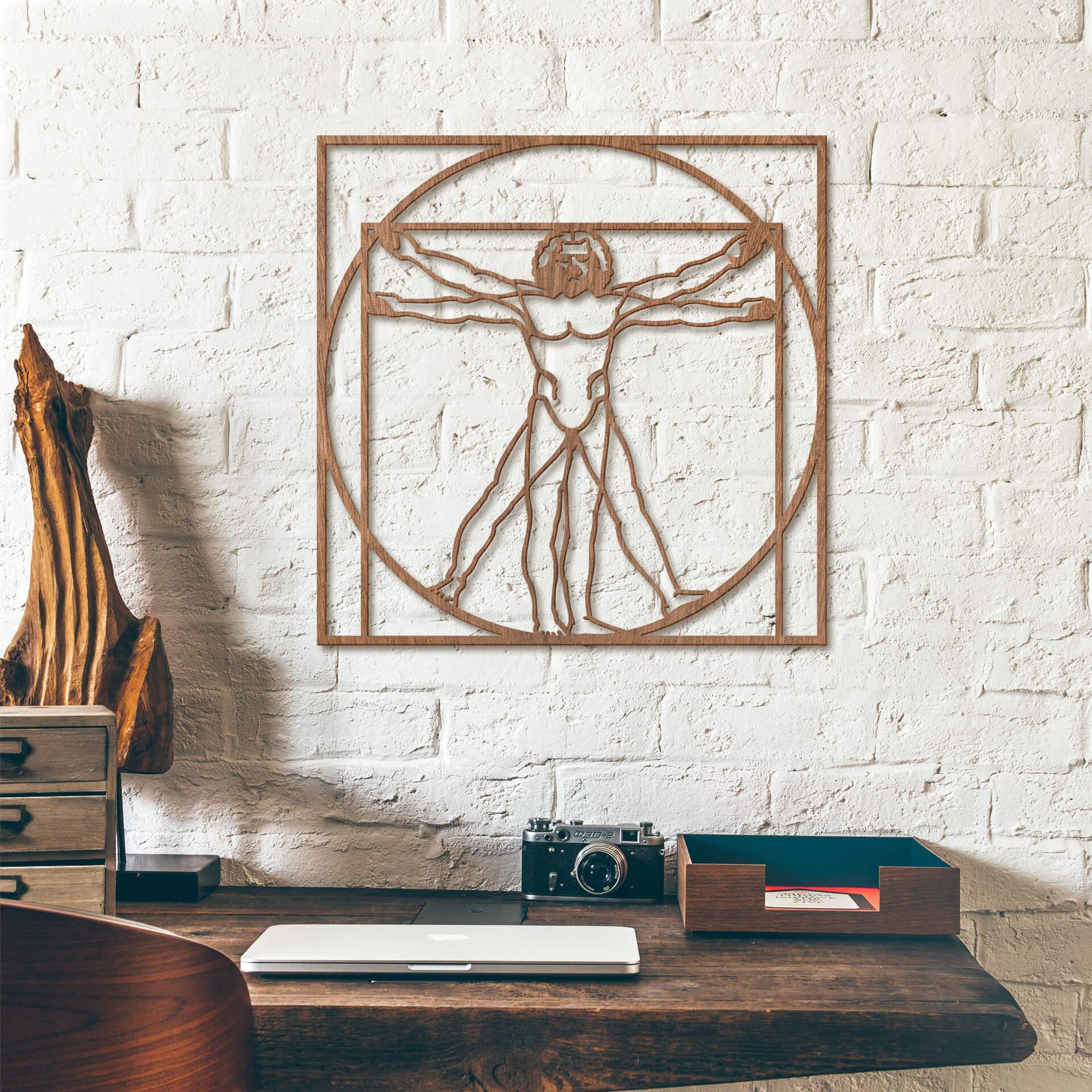 Arte en madera de caoba - Proporción del cuerpo