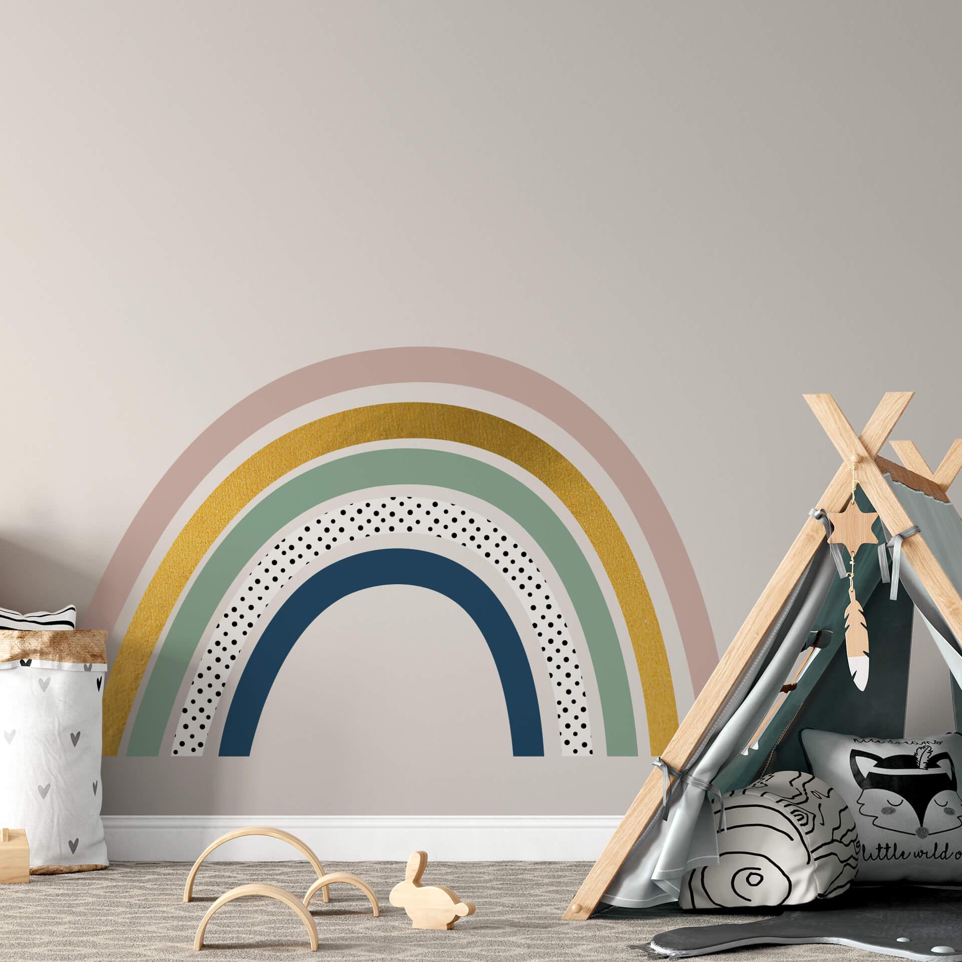 Muursticker Golden Rainbow