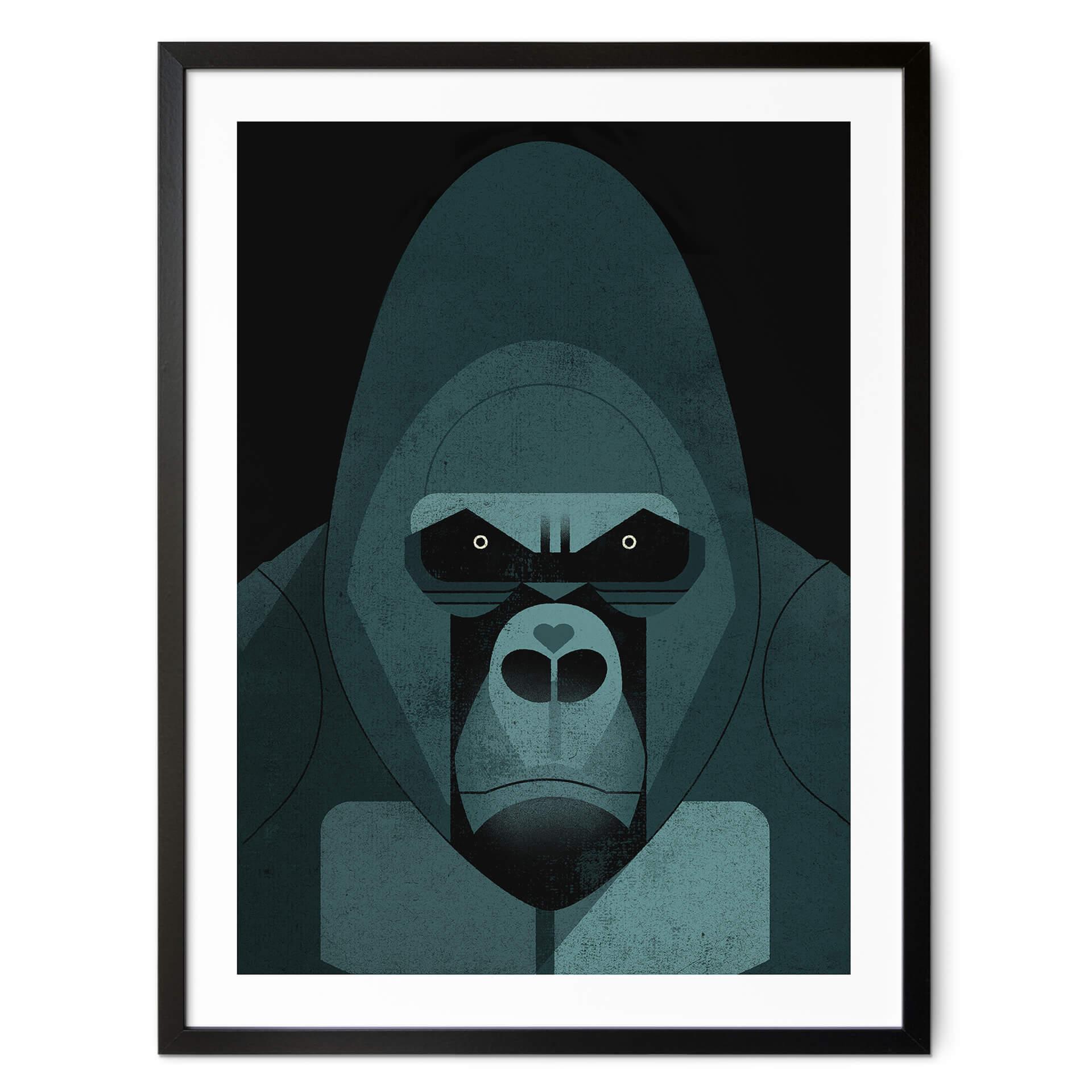 Plakat Gorilla - Braun
