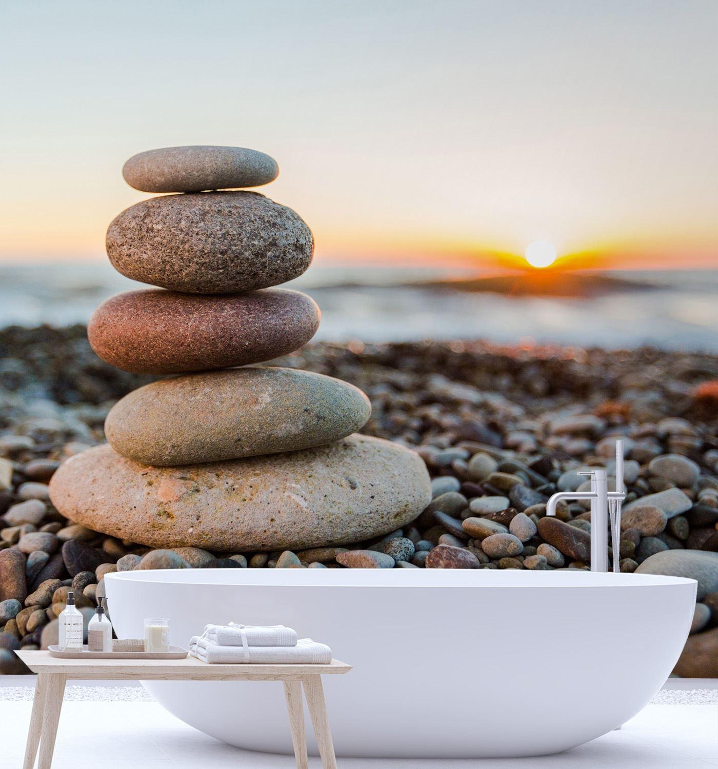 Fototapete, Stein Strand Zen