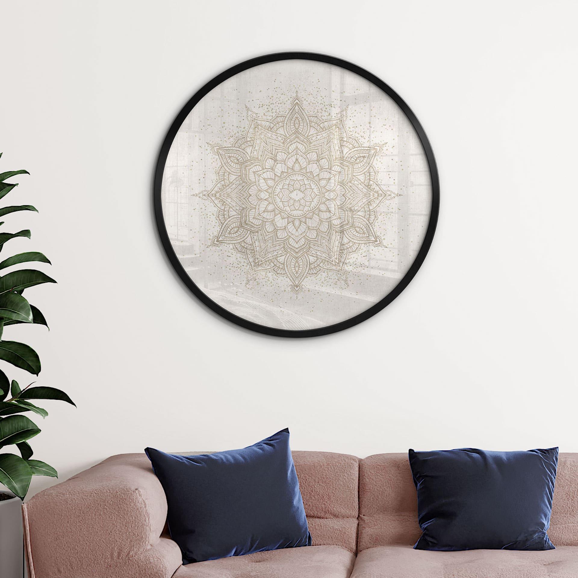 Boho ornament plakat i linnedlook - Bloomery Decor - Rund