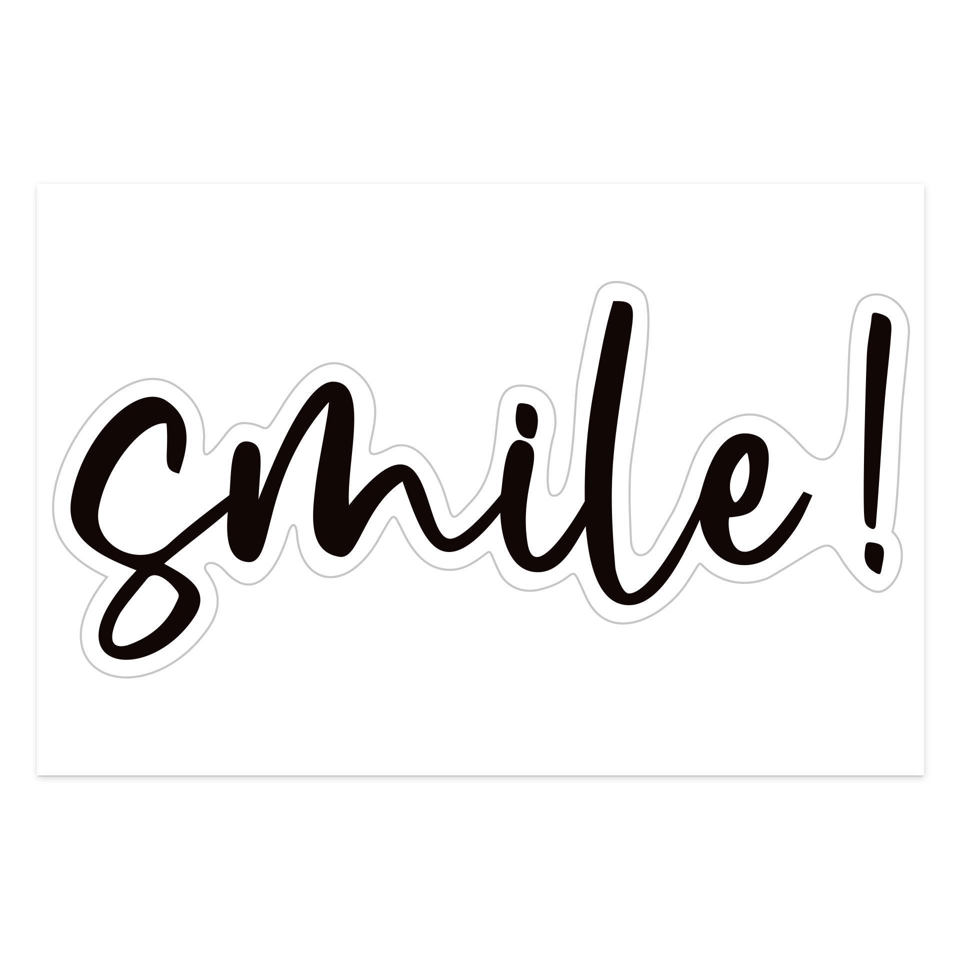 Spiegelsticker, Dekorativer Sticker smile!