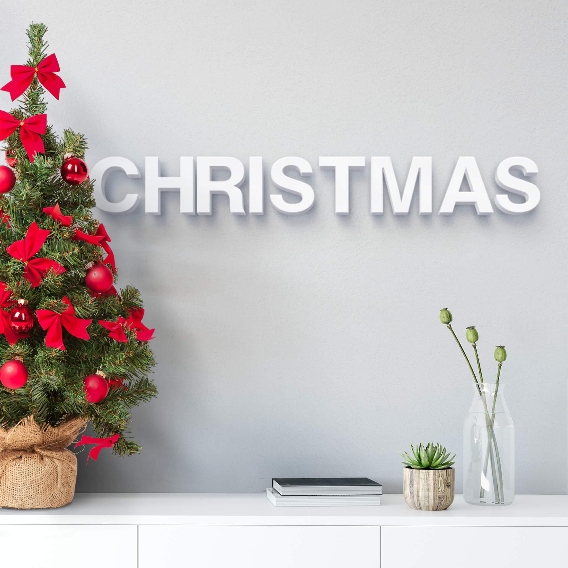 Letras decorativas 3D Navidad
