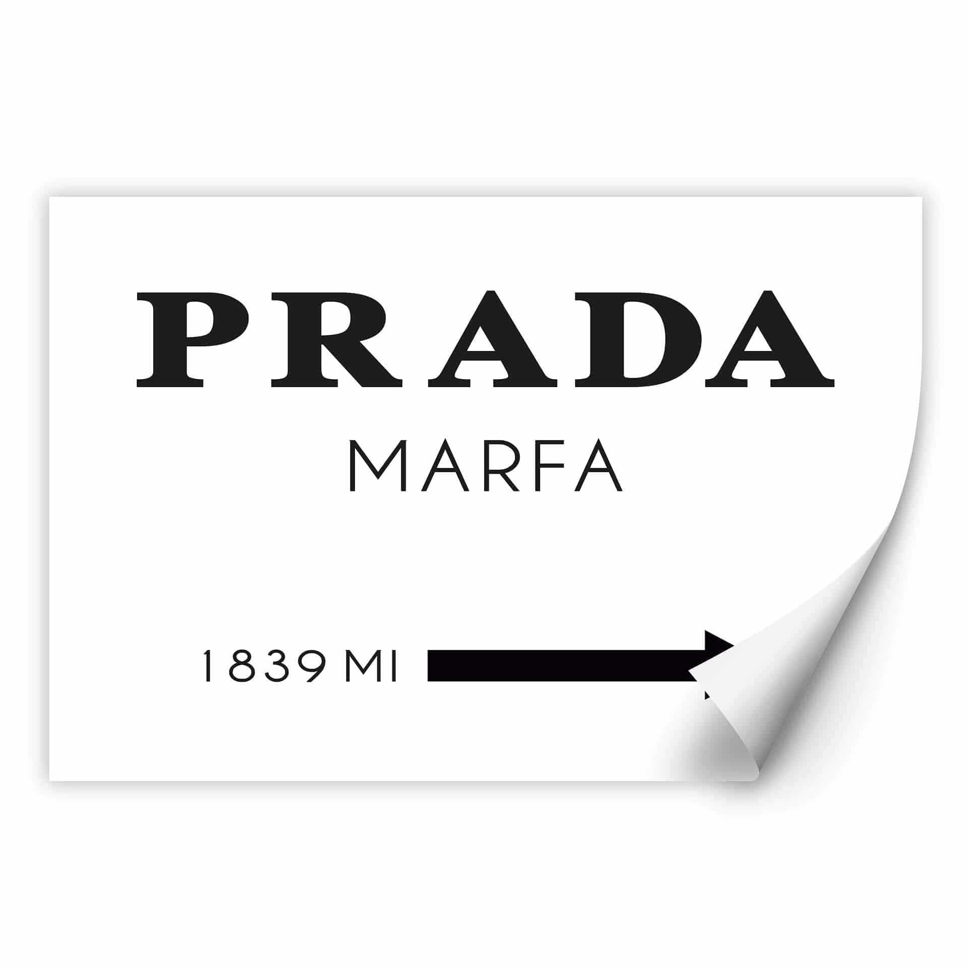 Zelfklevende Poster Prada Marfa