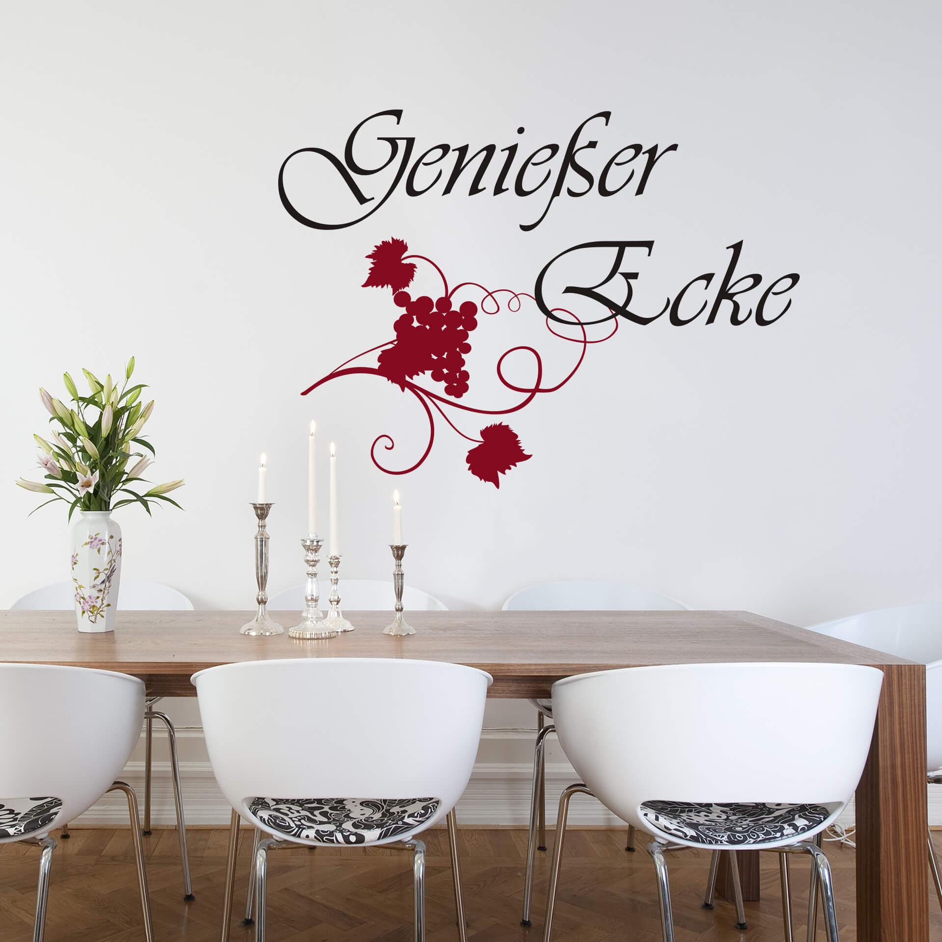 Wandtattoo Genießer Ecke 3 (2-farbig)