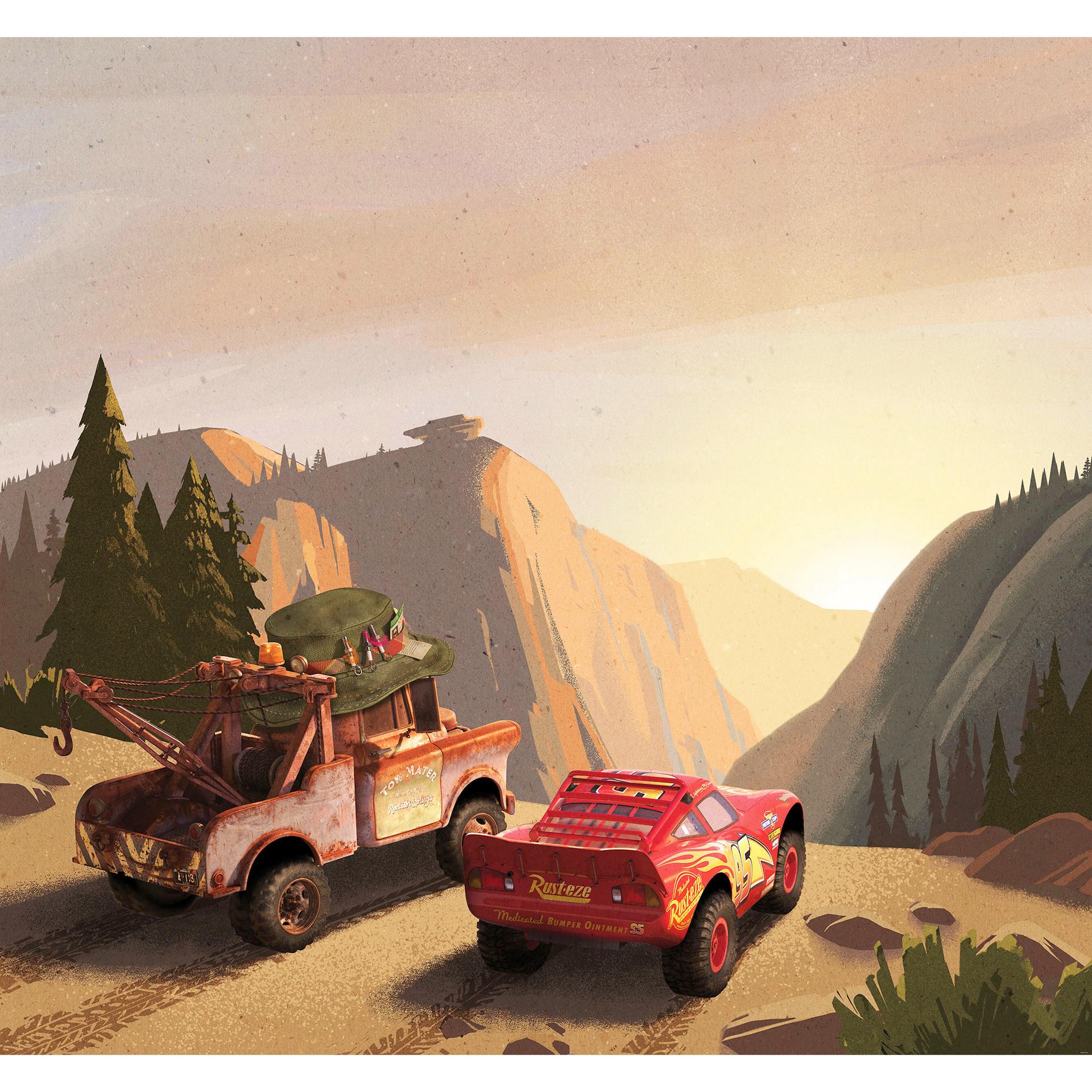 Non-woven tapet - Cars Sundown - 300 x 280 cm