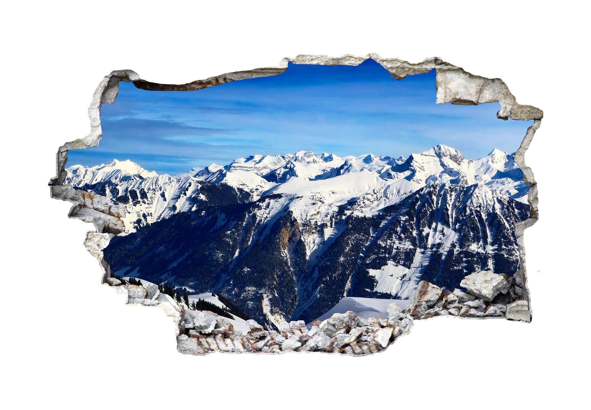 3D Muursticker Alpenpanorama