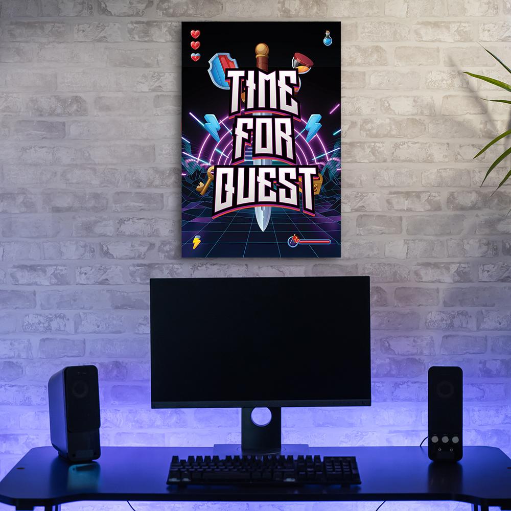 Canvasbillede, Quest time for gamere