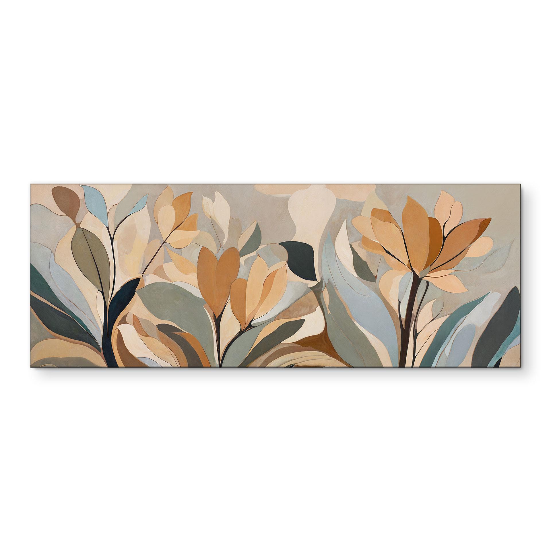 Stampa per Pareti Emil's Bloom - Fiori Astratti - Sir Edward x Grigory Gladarev - Alu-Dibond Panorama