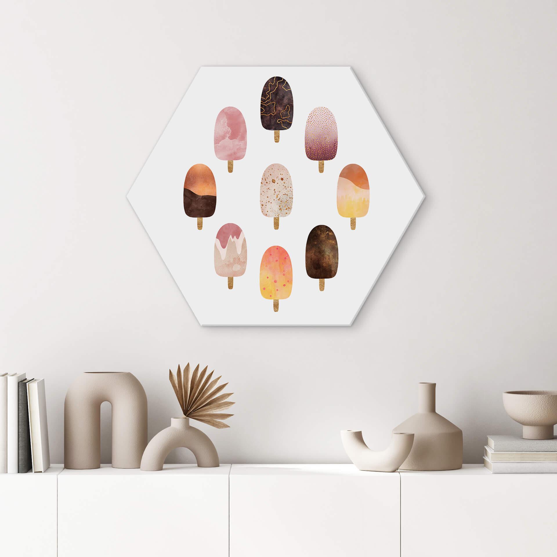 Hexagon Dibond Fredriksson - Ice Cream