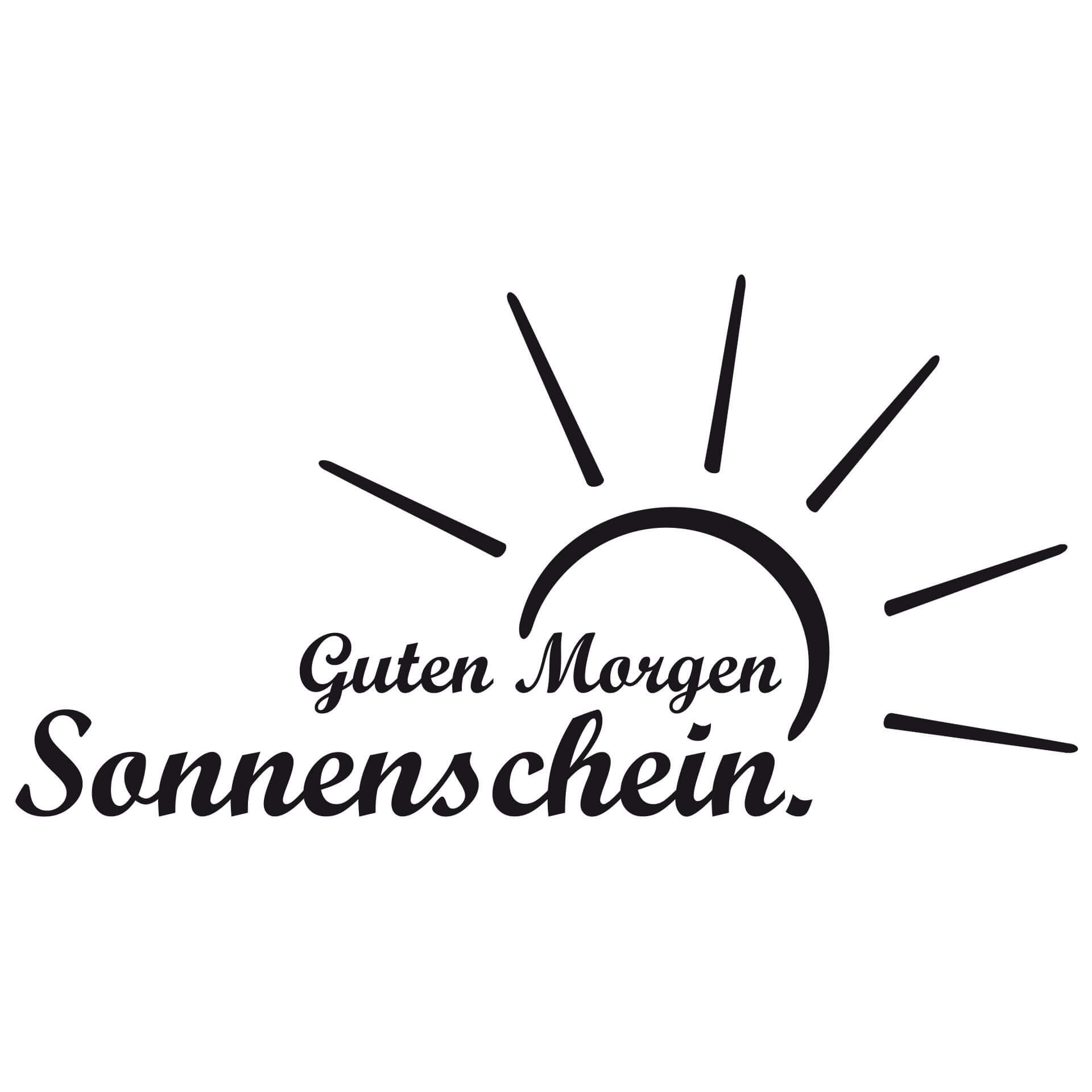 Wandtattoo Guten Morgen Sonnenschein