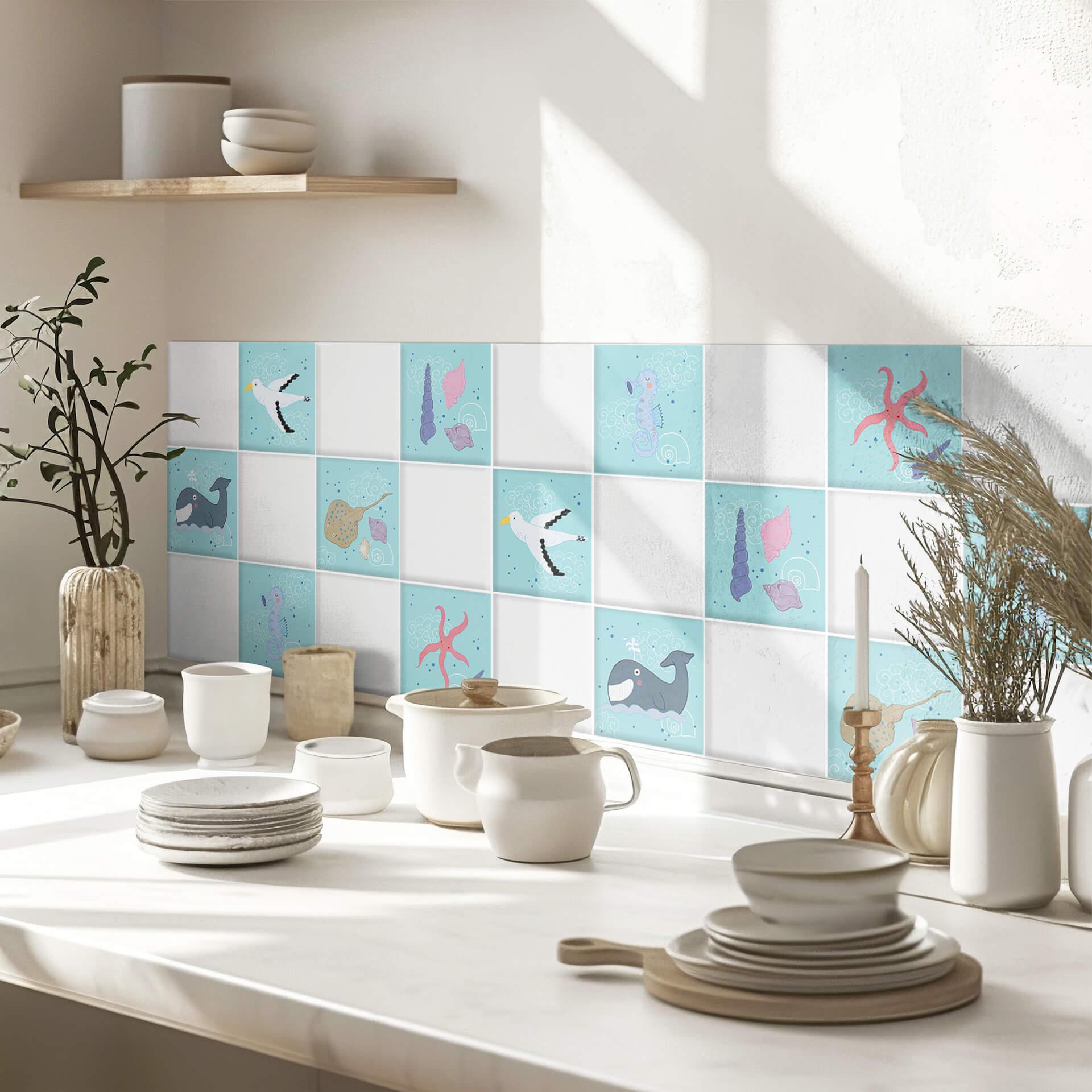 Azulejos Adhesivos Loske - En la playa - set de 12