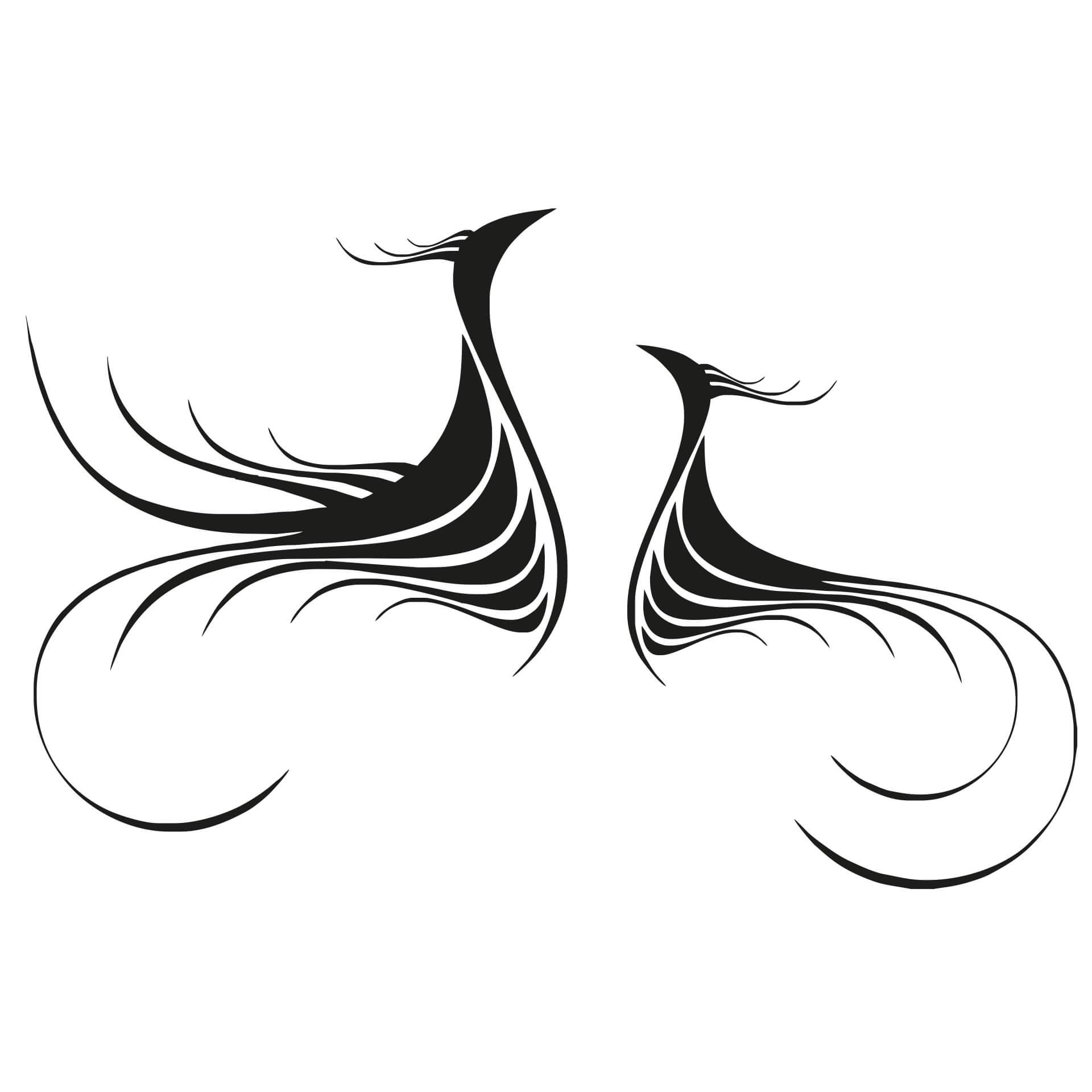 Wandtattoo Vogel Tribal