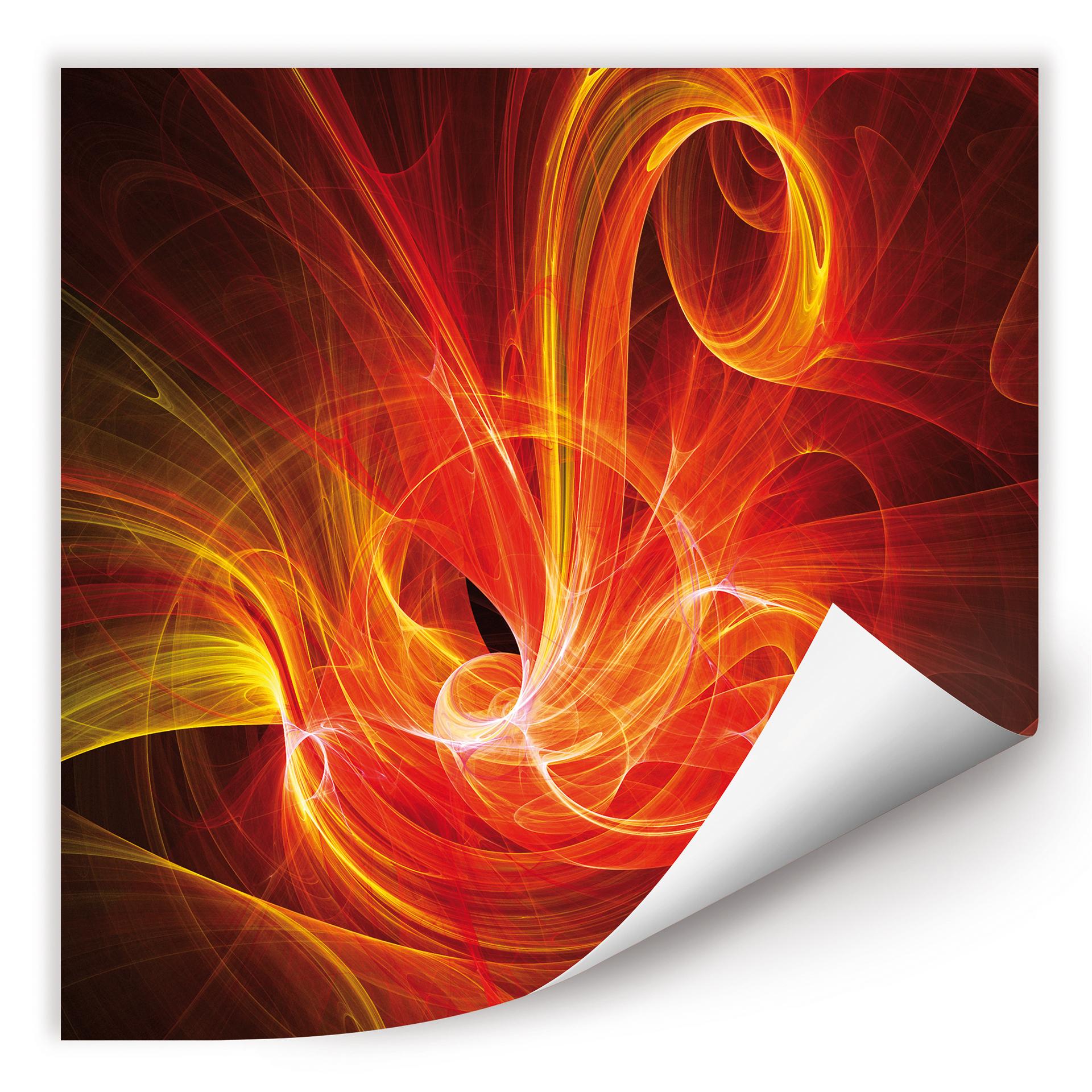 Poster autocollant - W - Rayon Tourbillon Rouge