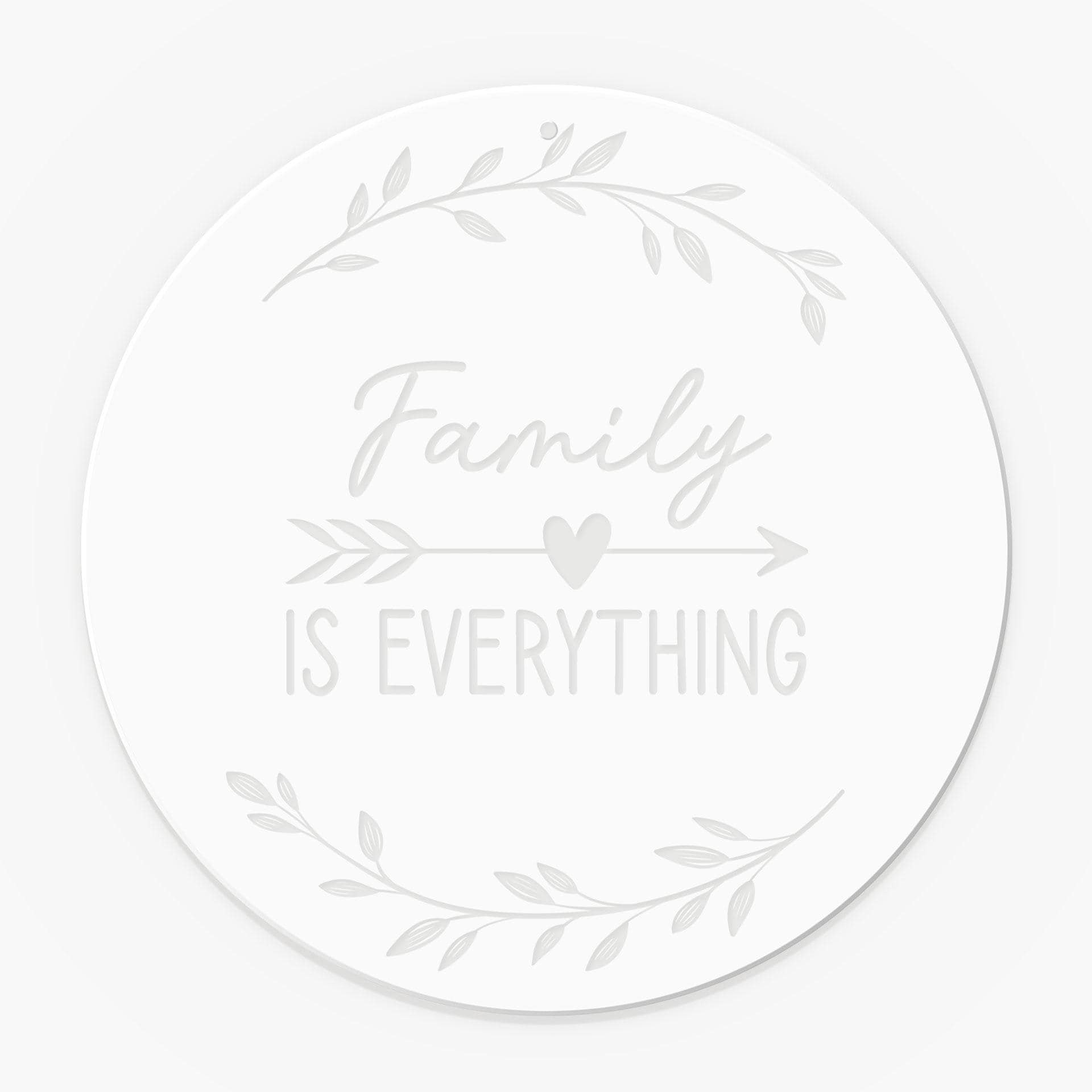 Acrylglas afbeelding om op te hangen Family is Everything - Rond