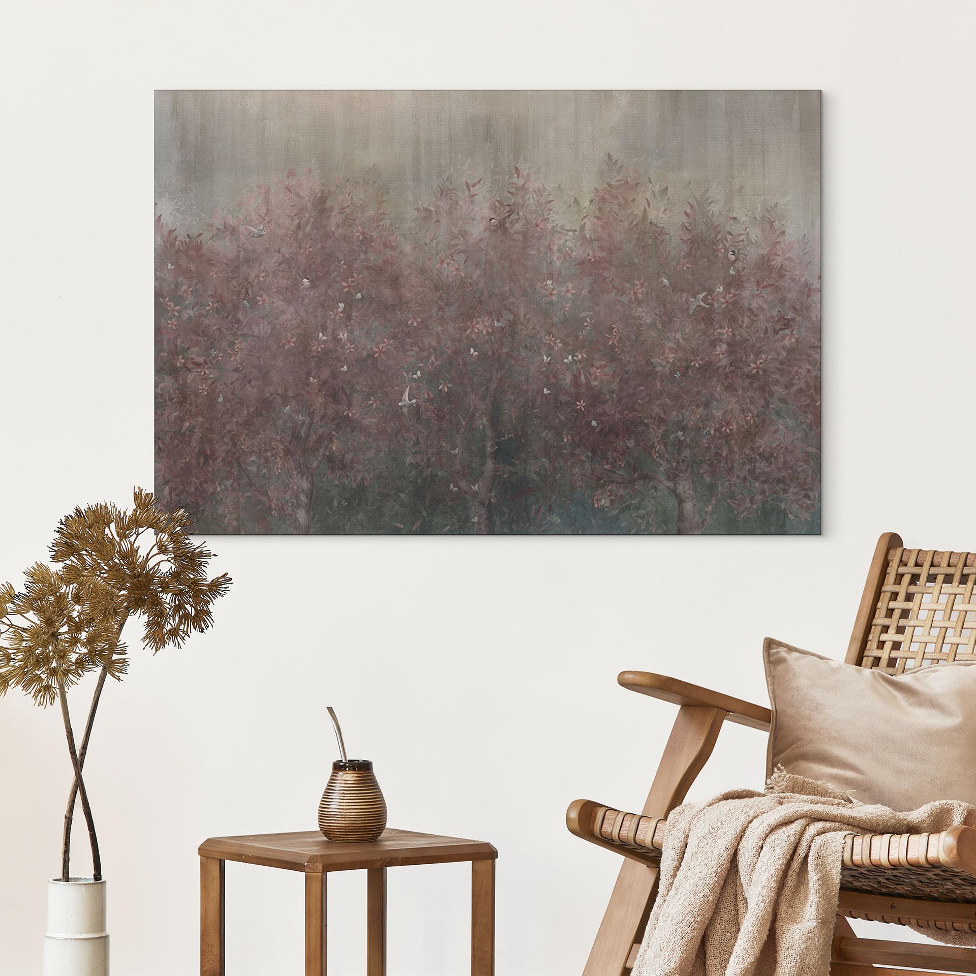 Wandbild Wald in warmen Herbsttönen - Ms Tiff - Alu-Dibond