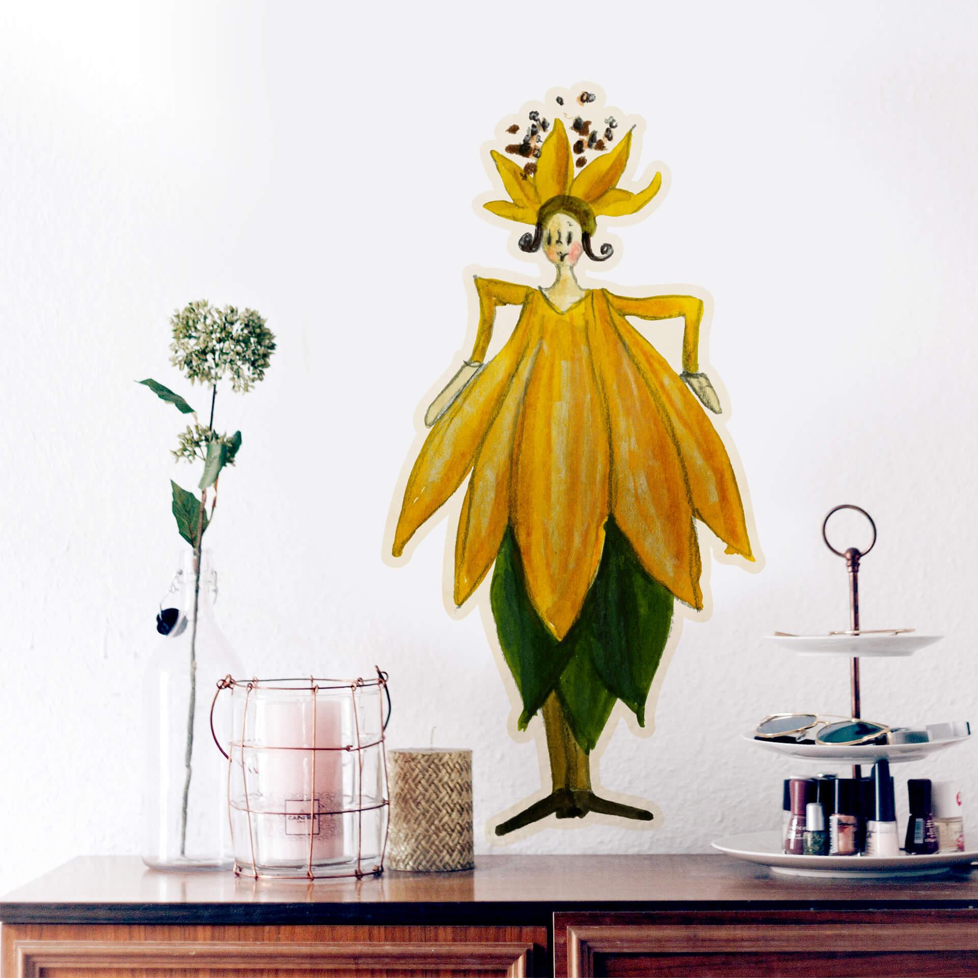 Leffler Wallsticker - Blomsterfe i oktober