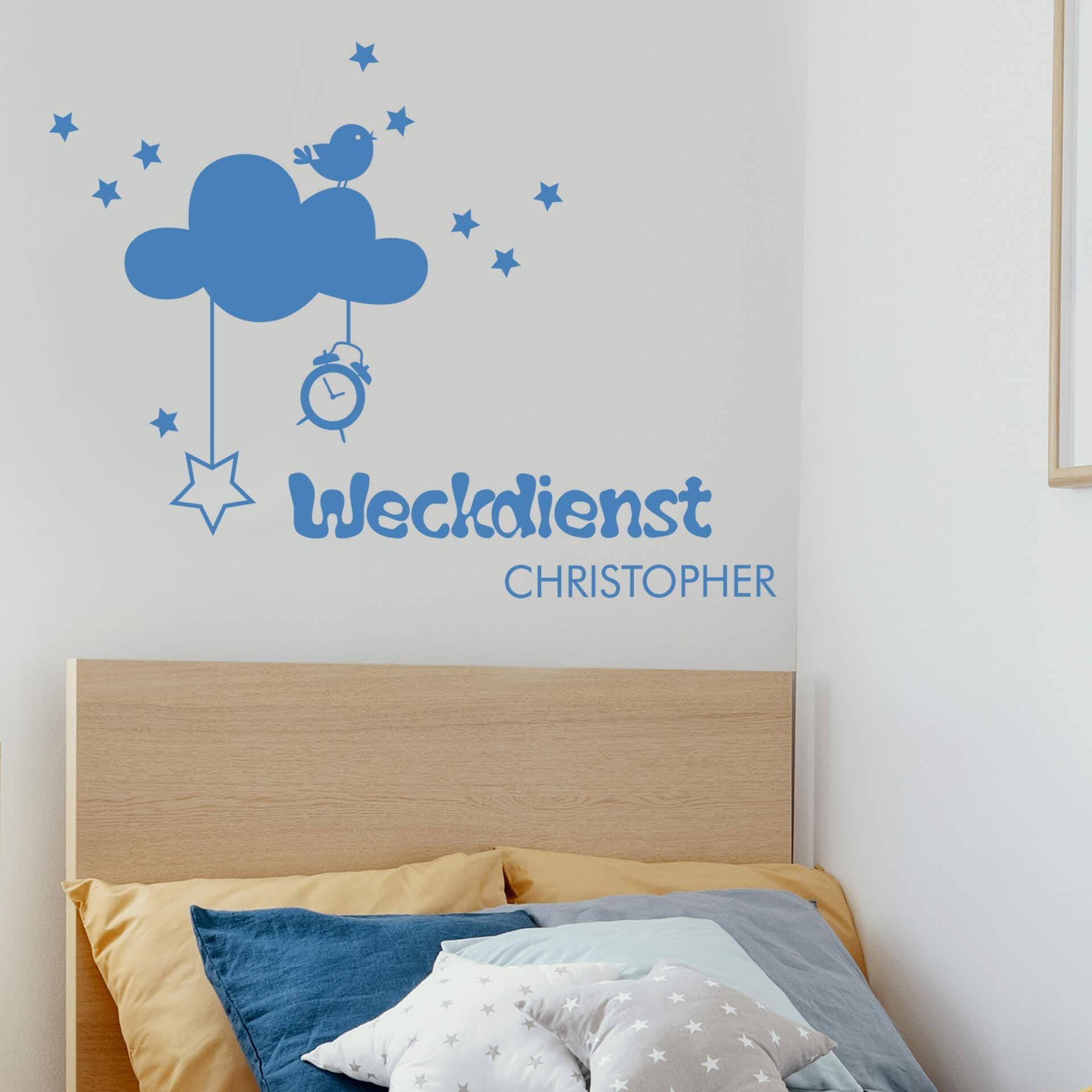 Wandtattoo + Name Weckdienst