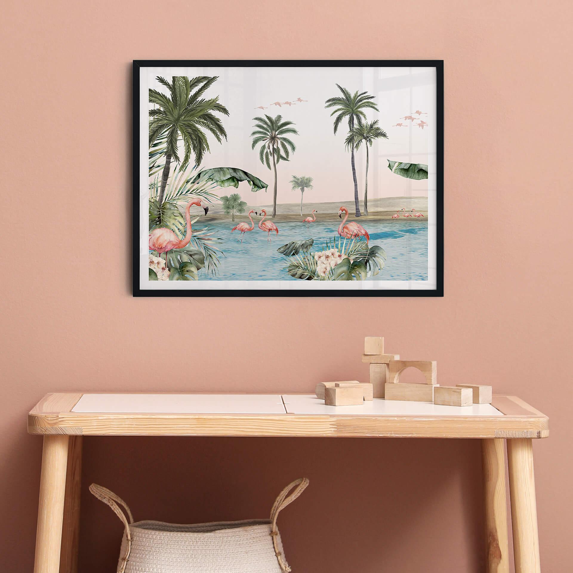 Póster Kikki Belle - Flamingo Oasis