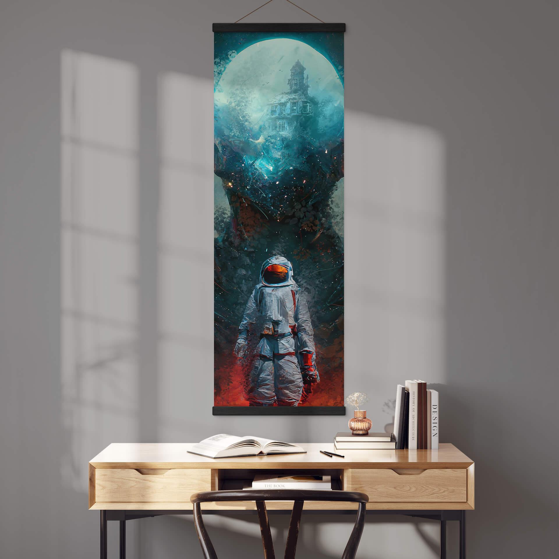 Obraz tkaniny Heine - Astronauta w podróży - Astro Rejs - Panorama