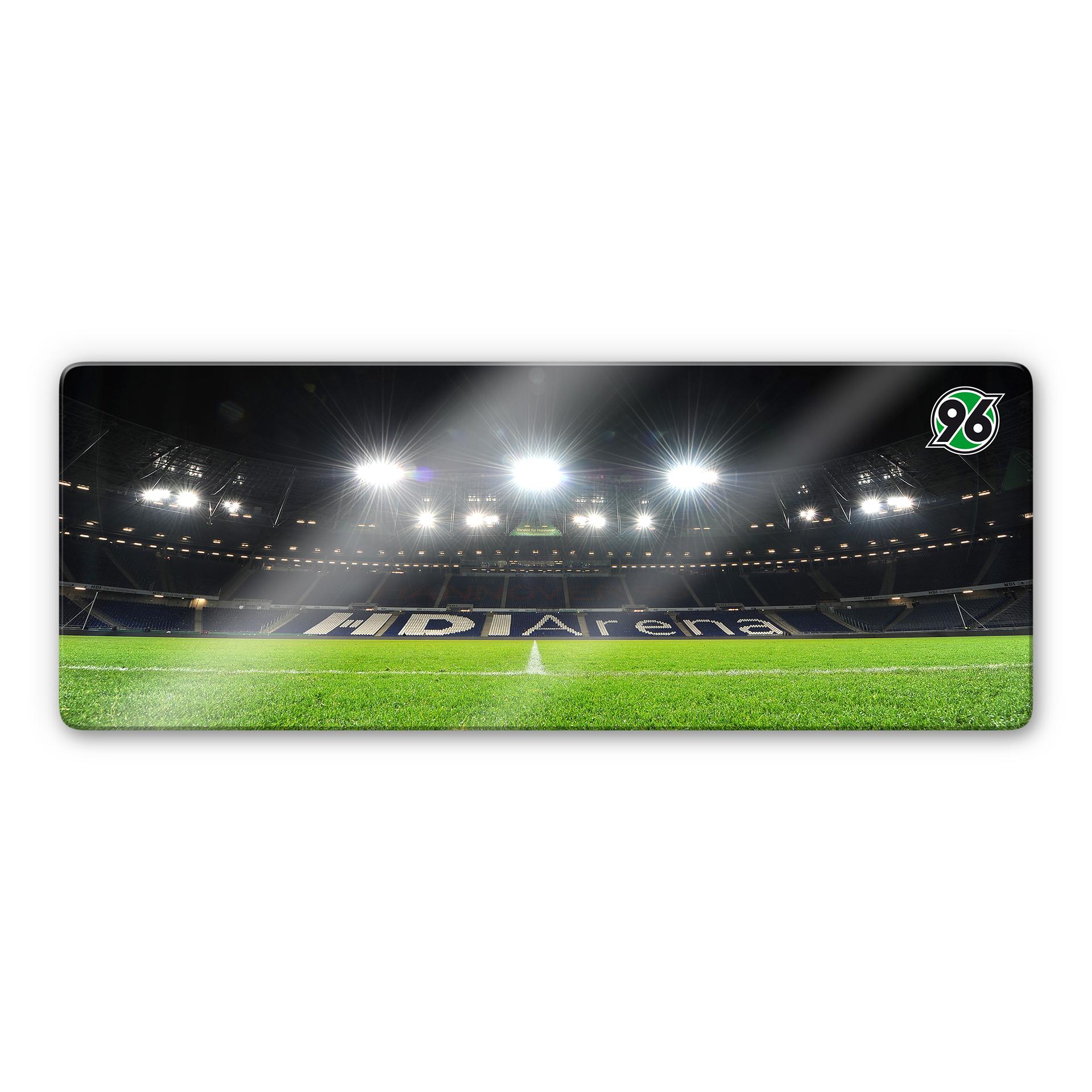 Glasbild Hannover 96 - HDI-Arena Nacht - Panorama