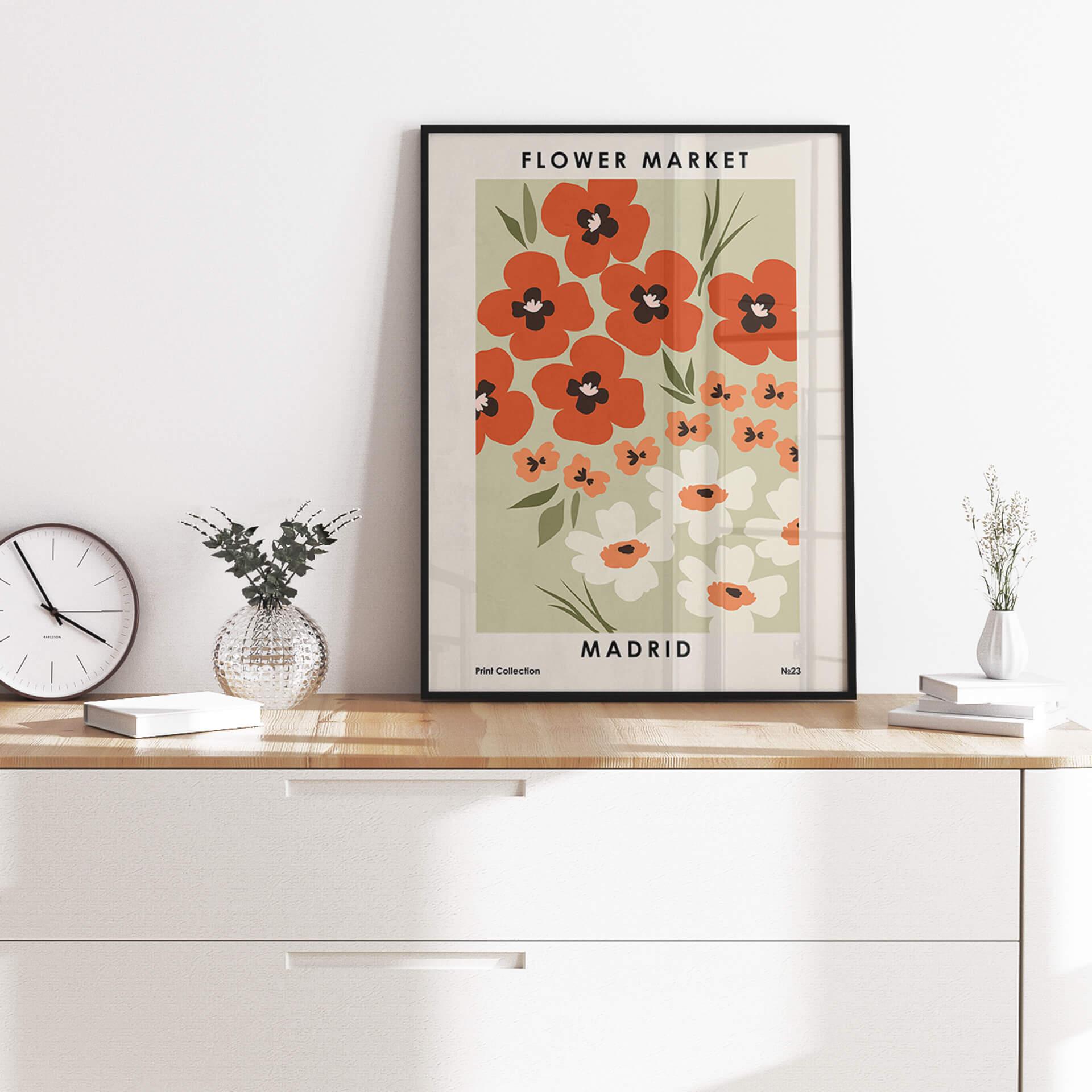 Poster Anastasiya - Flower Market Madrid
