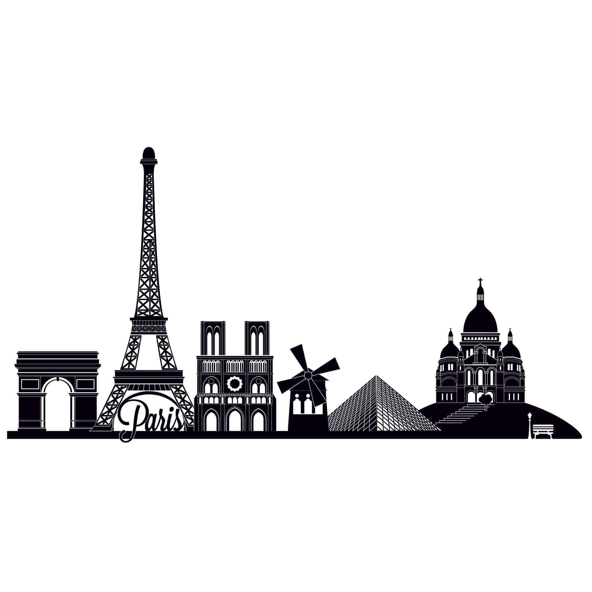 Wallsticker Paris Skyline 2