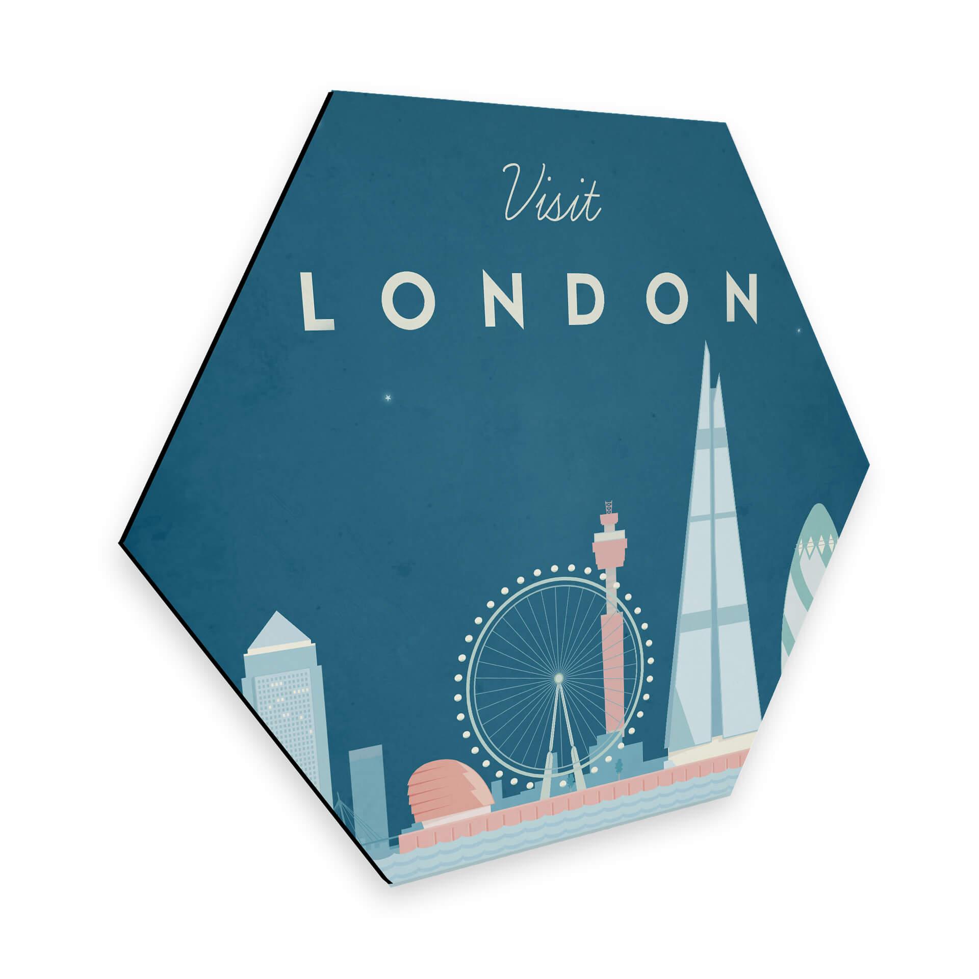 Hexagon - Alu-Dibond - Rivers - London