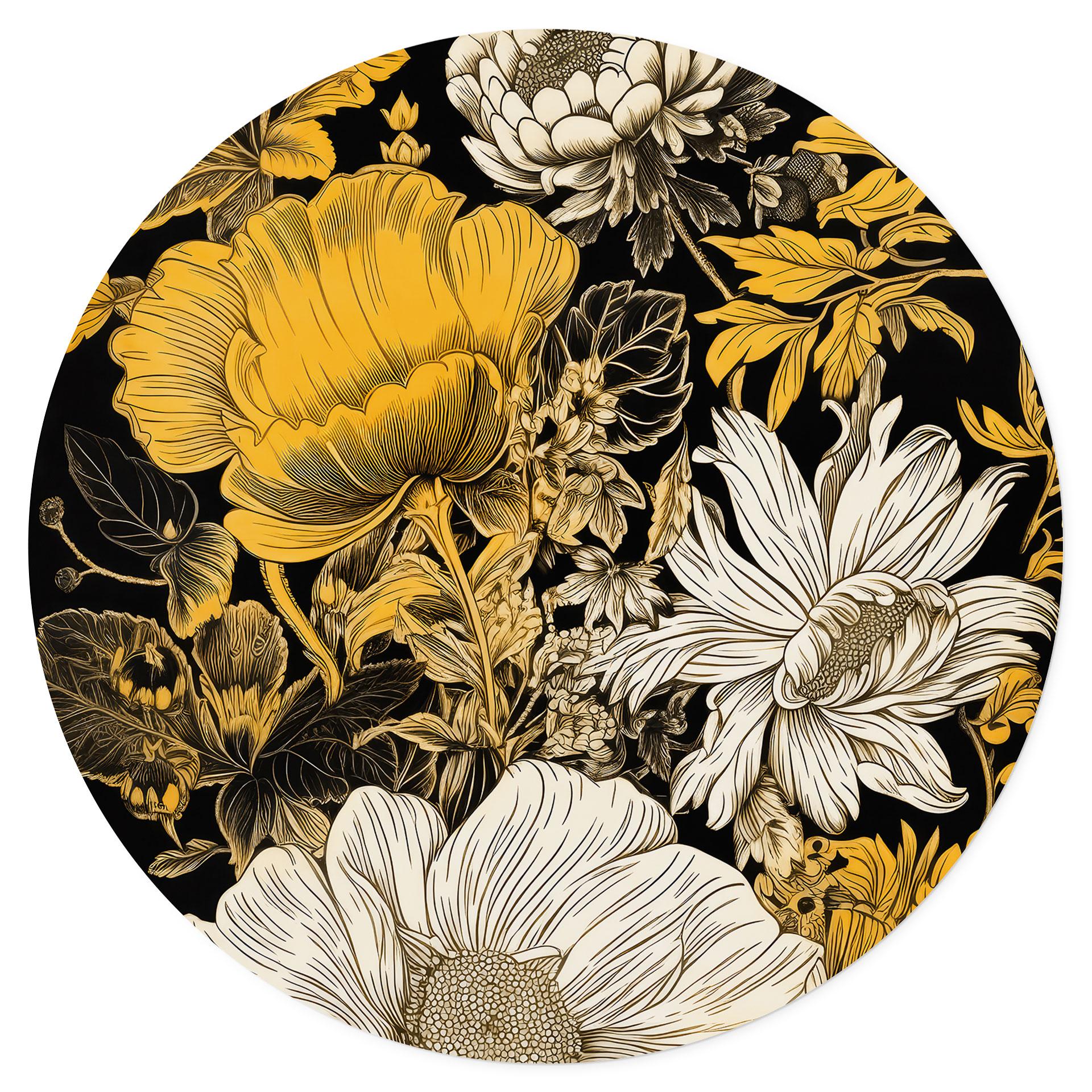 Muursticker Ochre Flowers Jaszke