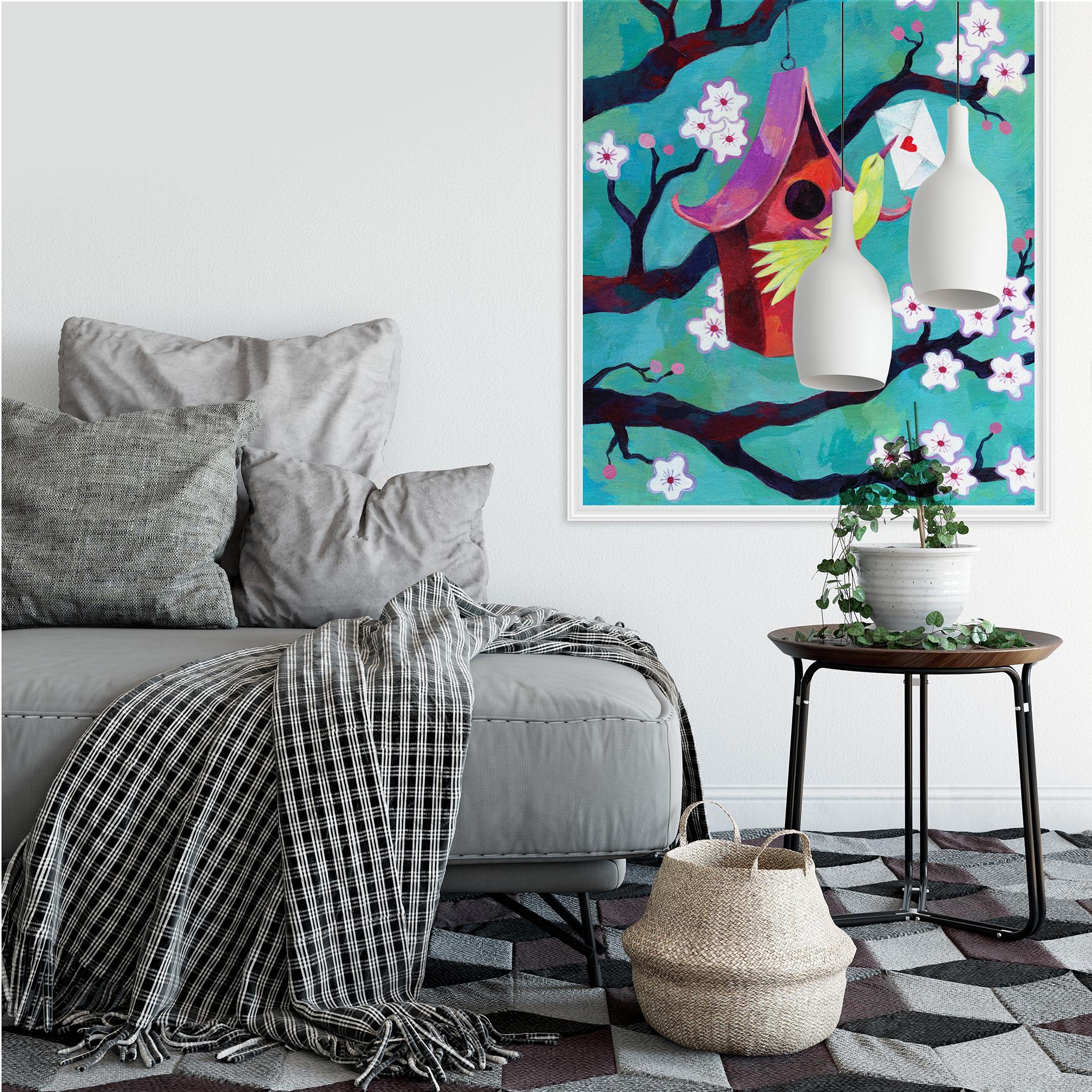 Wallprint Blanz - Vogelhäuschen
