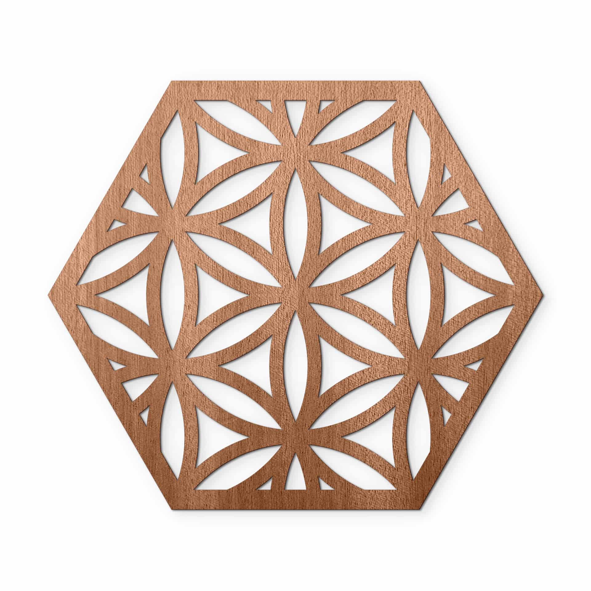 Decoro in legno - Flower of Life