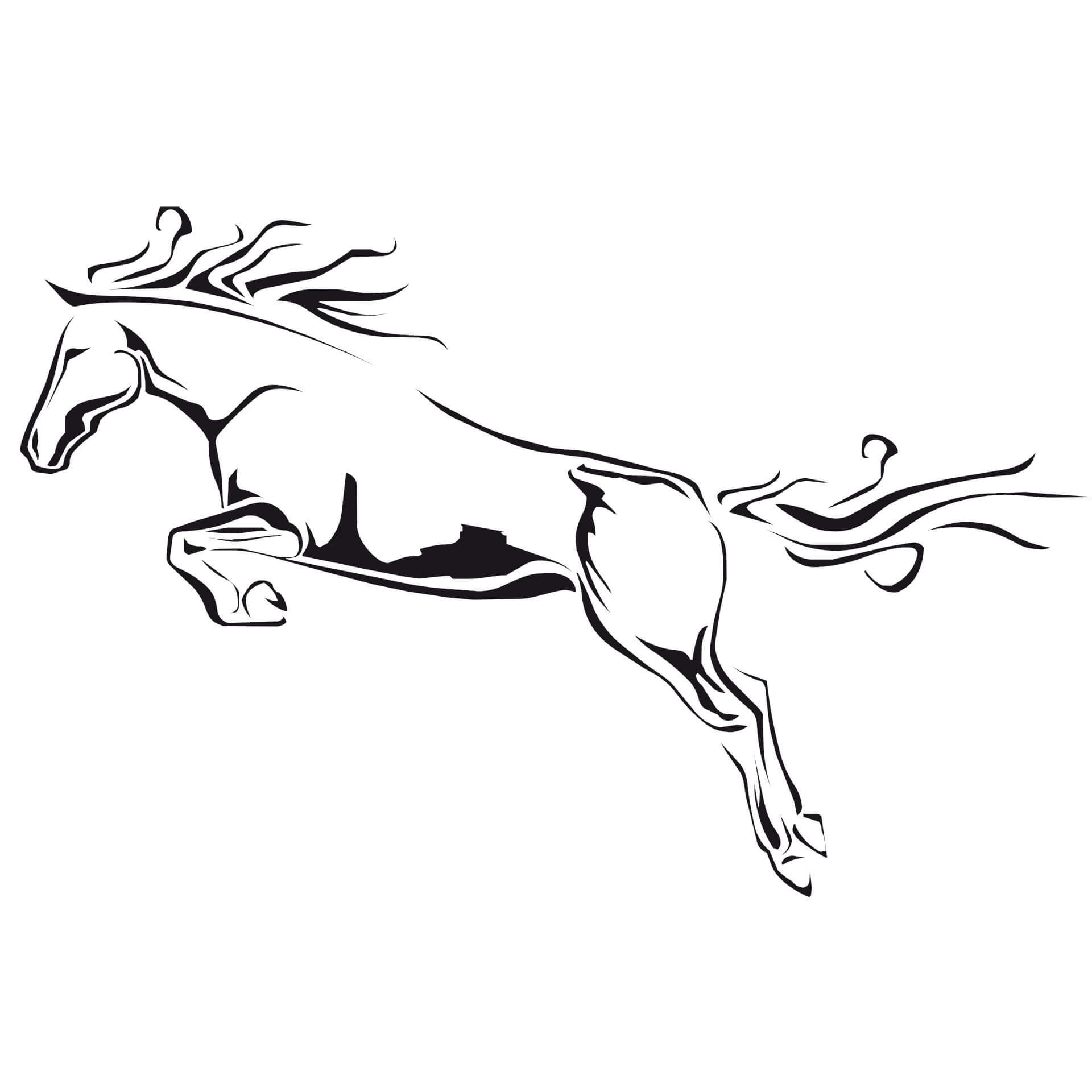 Wandtattoo Pferd im Sprung