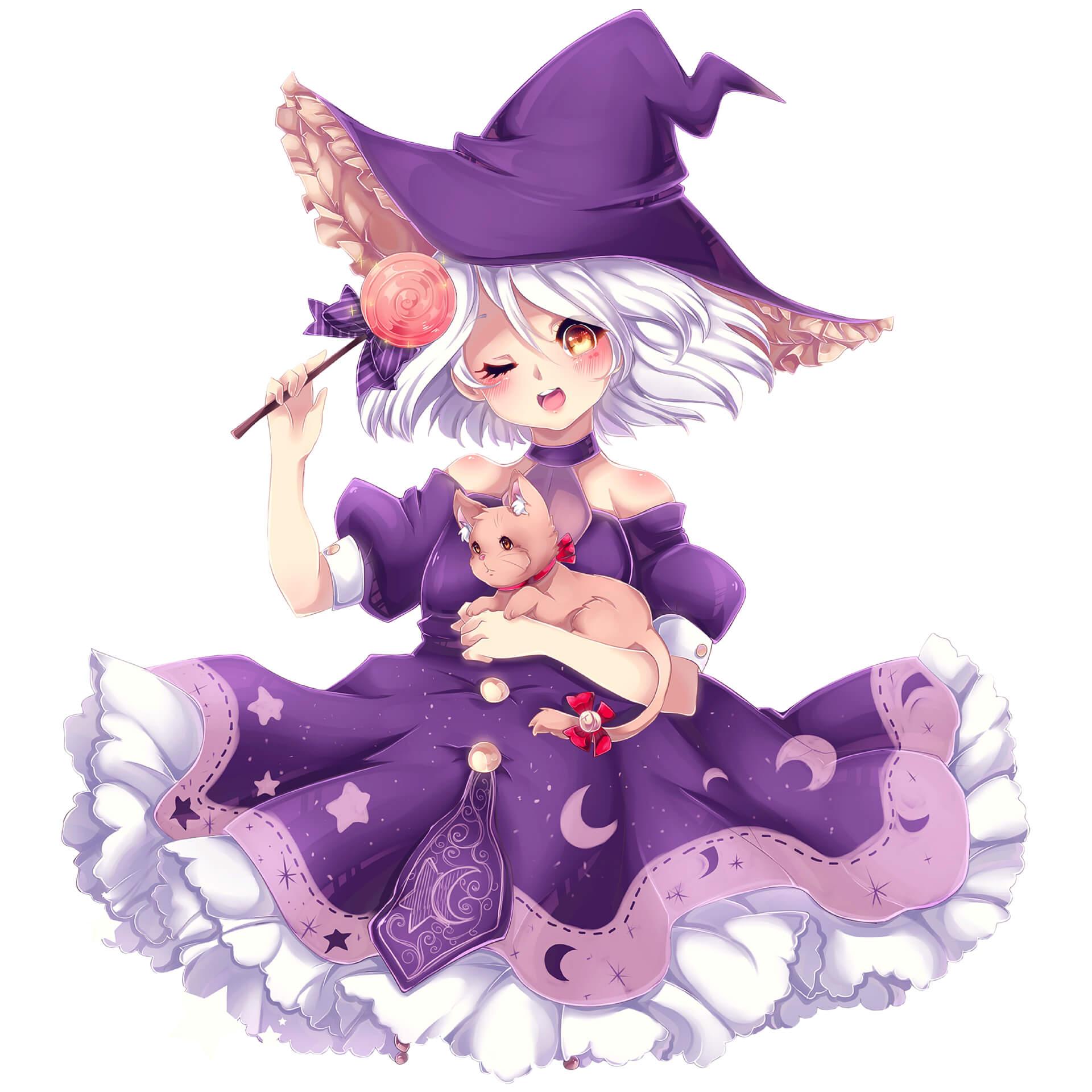 Wandtattoo La Doll Blanche - Little Witch