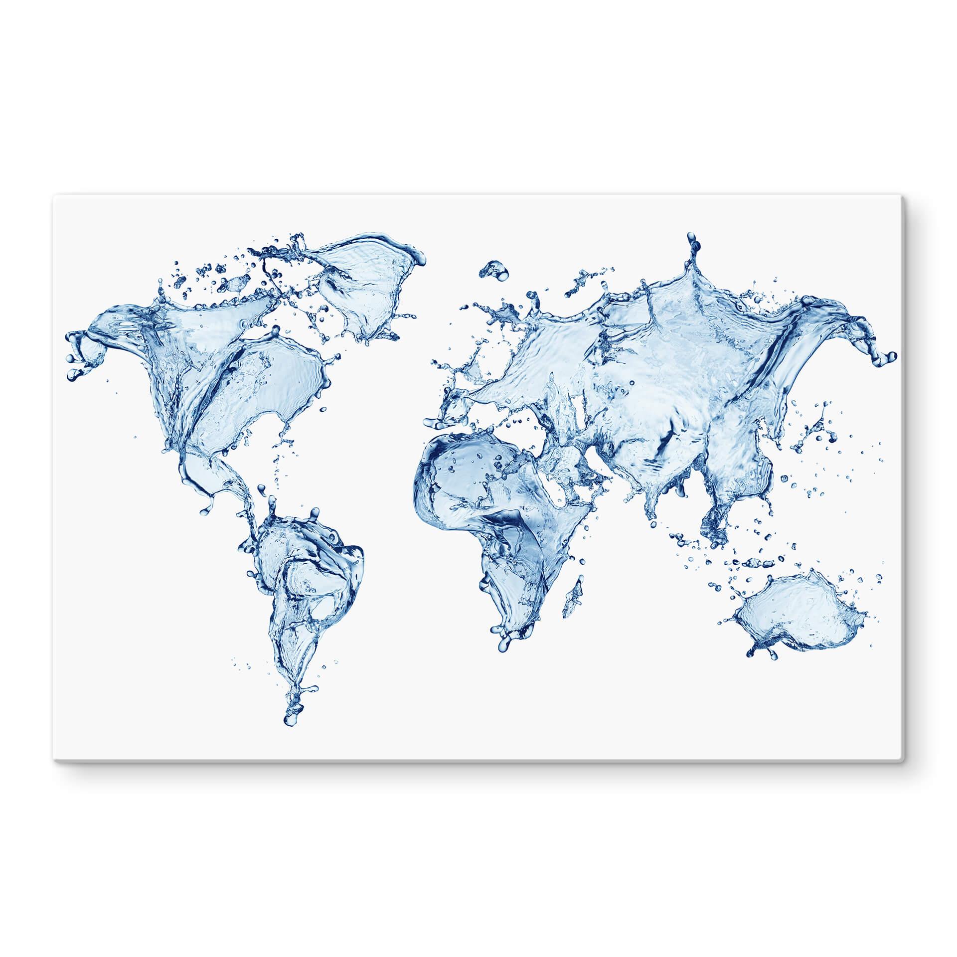 Spritzschutz Splashing Worldmap