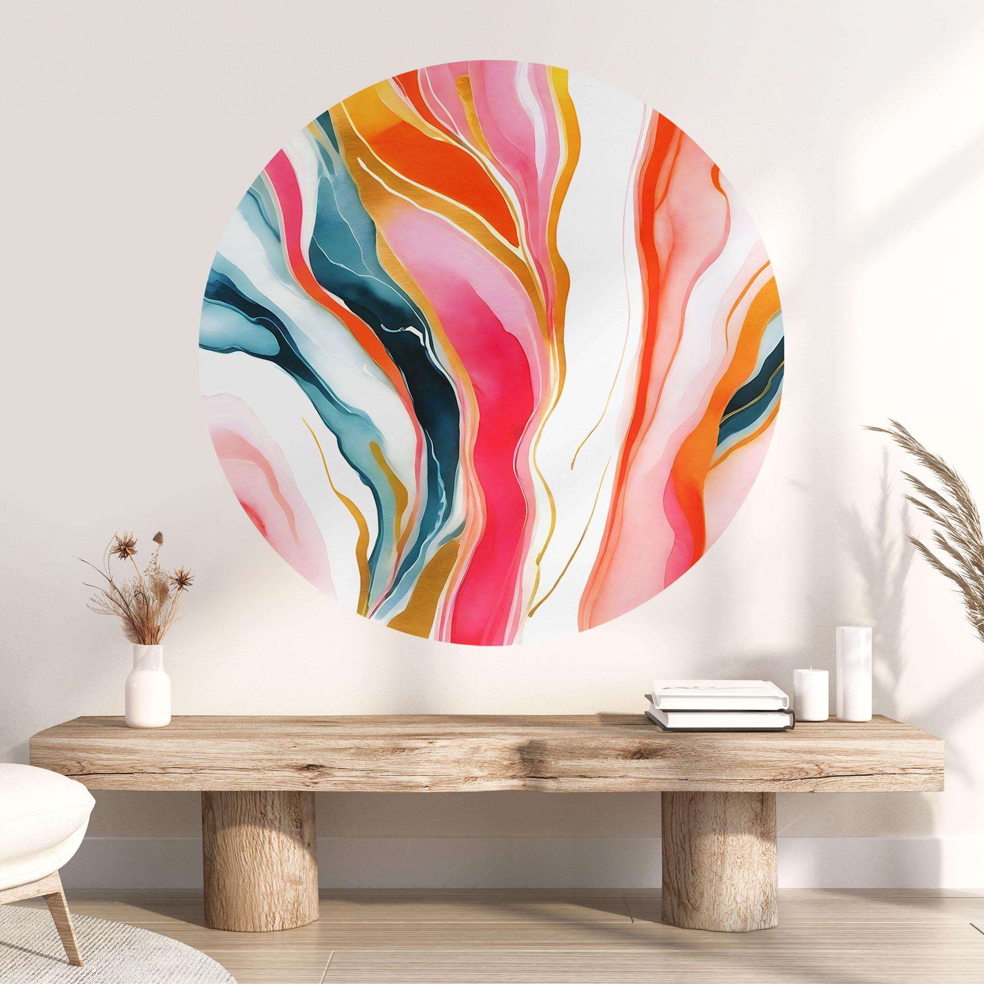 Wall Sticker Farverig abstrakt marmorering - Gokhale