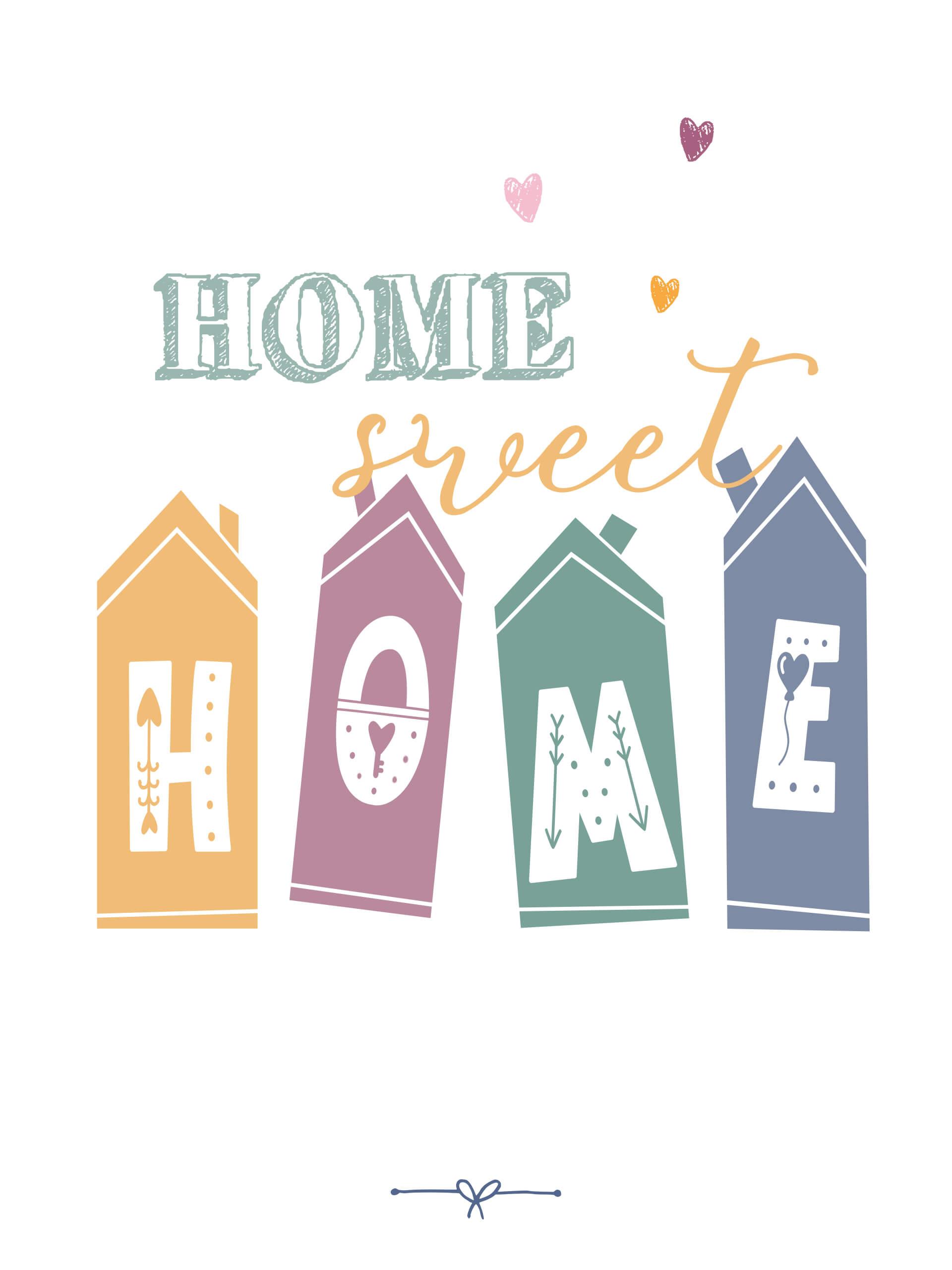 Gepersonaliseerde Poster Home Sweet Home